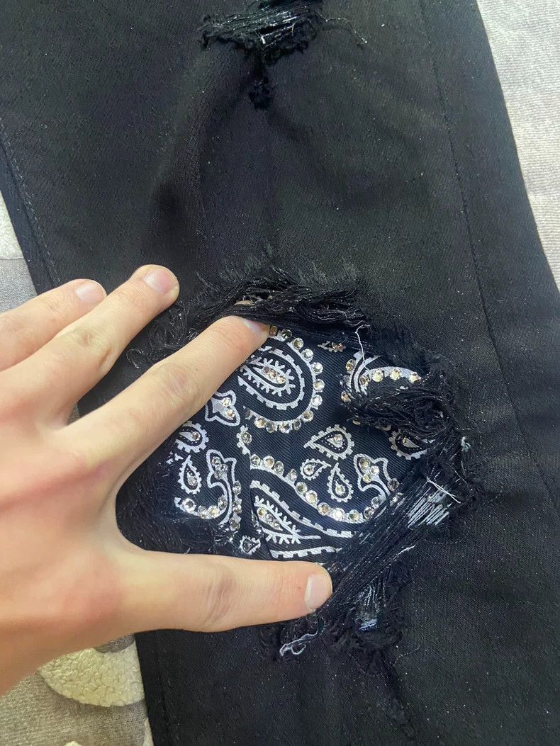 Amiri Amiri mx1 Pineapple Flower Diamond Pants Size US 29 - 3 Thumbnail