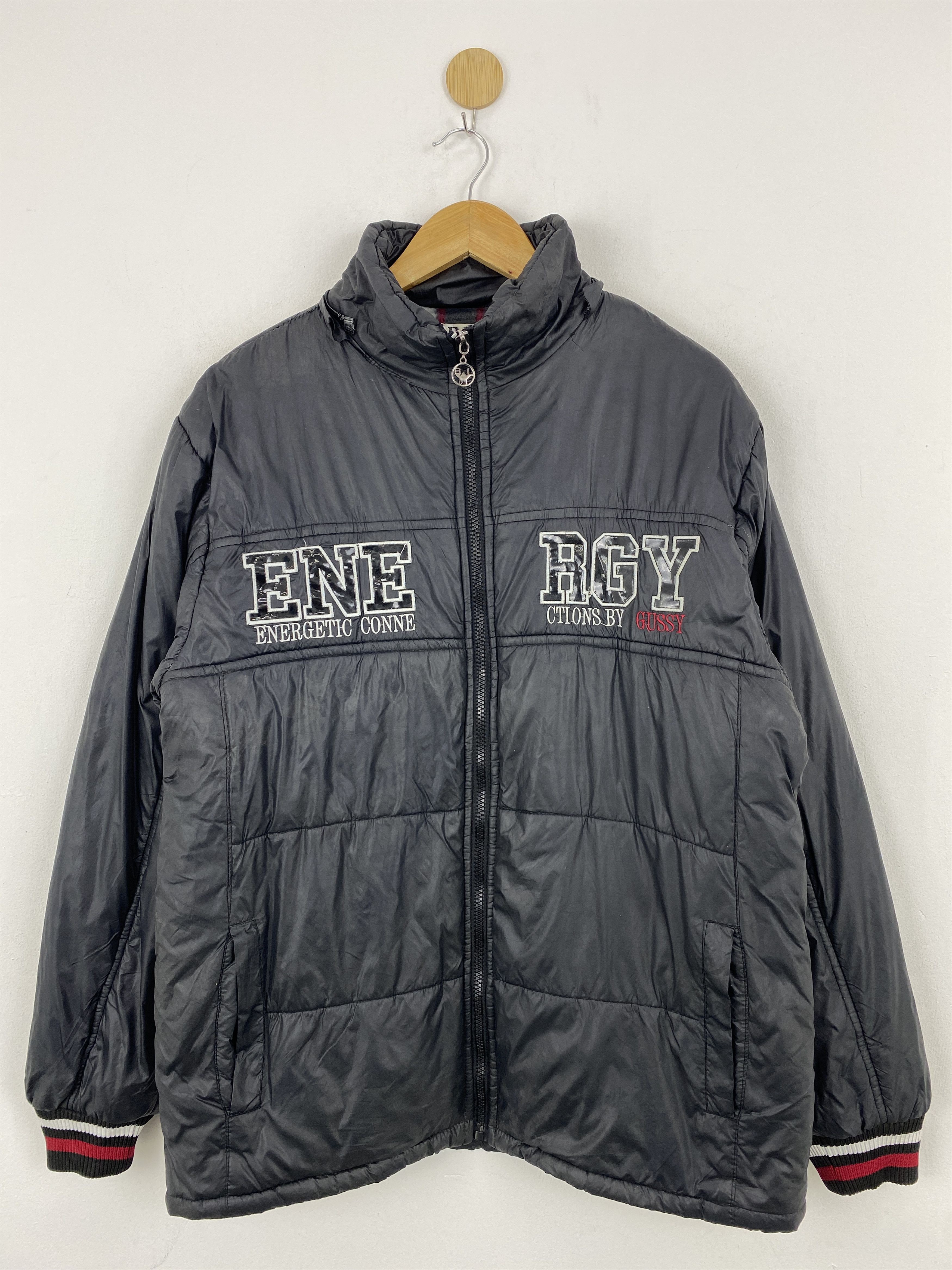 Japanese Brand Vintage Japanese Brand Spell Out Bomber Black Jacket JA0050 Size US S / EU 44-46 / 1 - 1 Thumbnail