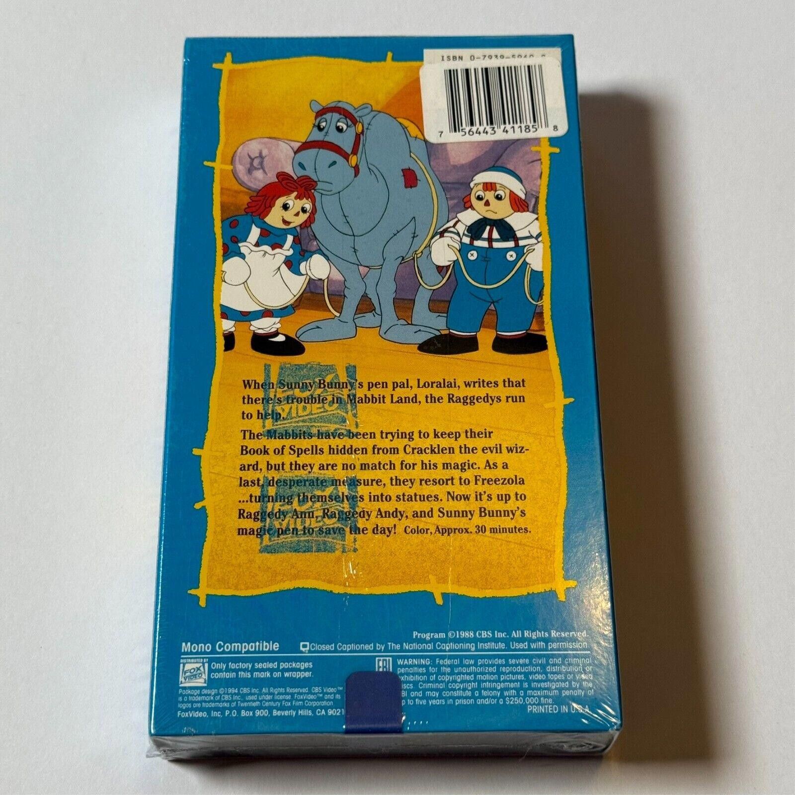 Designer Raggedy Ann & Andy The Mabbit Adventure VHS 1994 Rare Sealed Size ONE SIZE - 2 Thumbnail