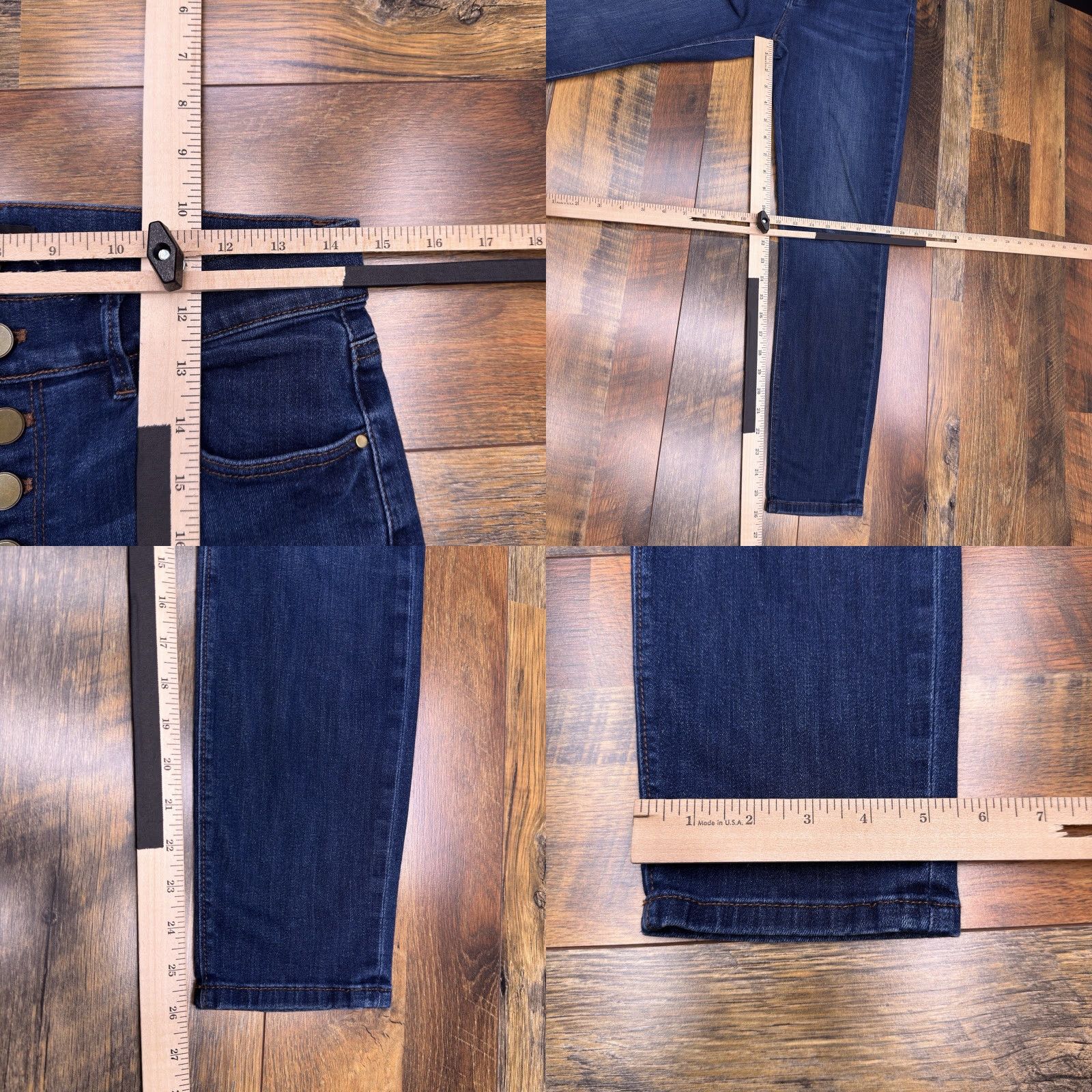Ann Taylor Ann Taylor Jeans Skinny 8 High Rise Stretch Button Fly Denim Blue 5-Pocket Modern Womens Size 30" / US 8 / IT 44 - 8 Thumbnail