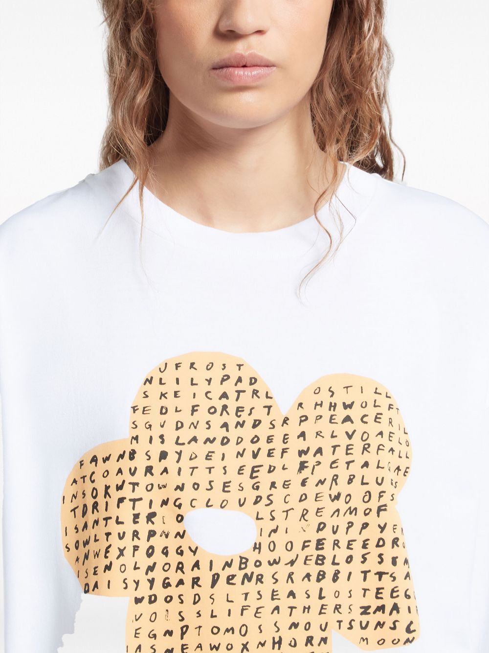 Marni o1w1db10125 Floral Print Cotton T-Shirt in White Size XL / US 12-14 / IT 48-50 - 5 Thumbnail