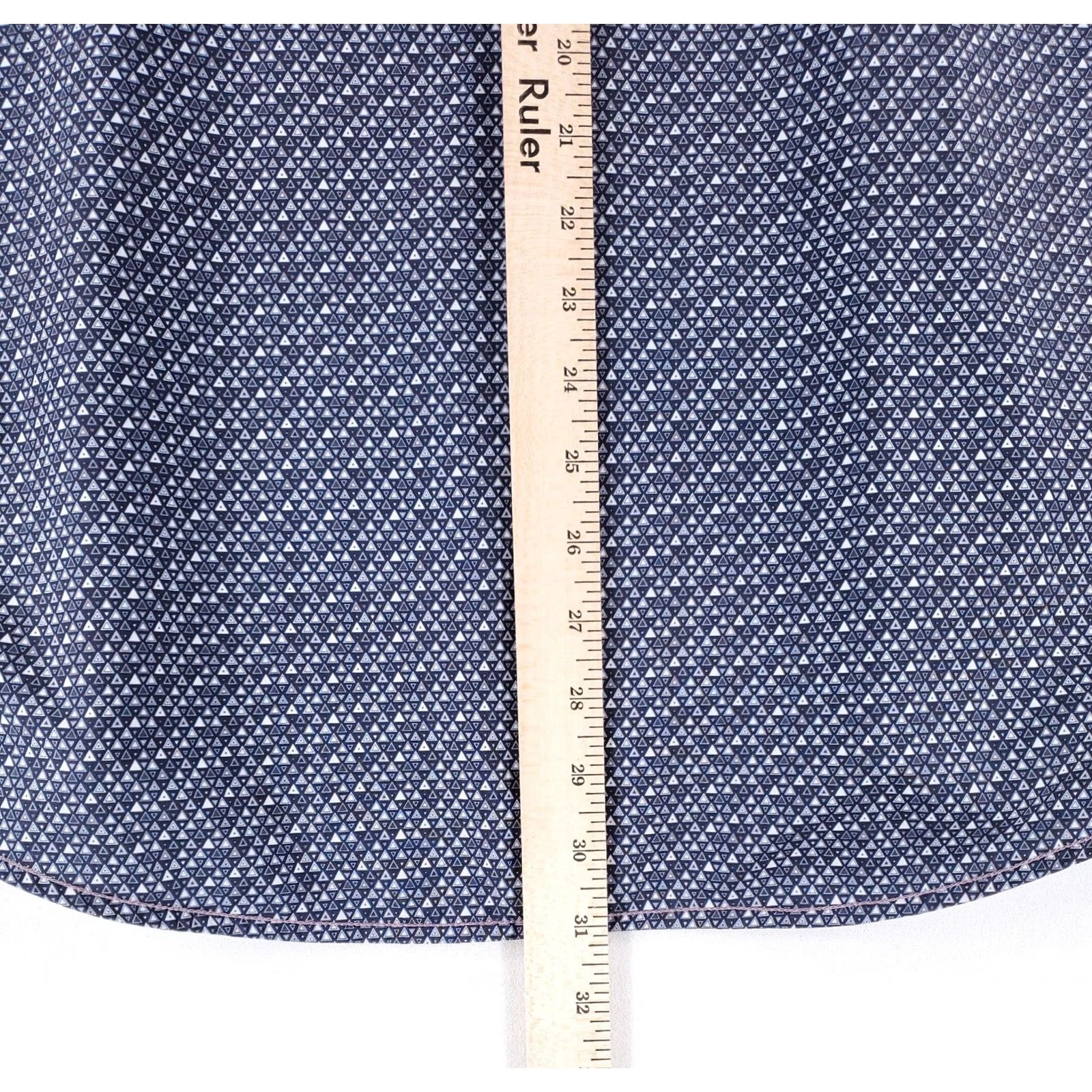 Vintage 7 Diamonds 4 Way Stretch Button Up Shirt Patterned Blue Long Sleeve Mens XXL Shirt Size US XXL / EU 58 / 5 - 7 Thumbnail