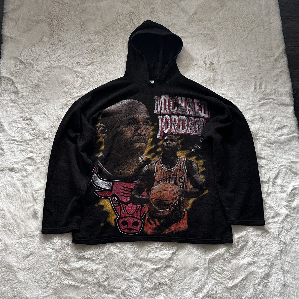 Vintage Vintage hoodie Michael Jordan full print 80s 90s Size US M / EU 48-50 / 2 - 1 Thumbnail