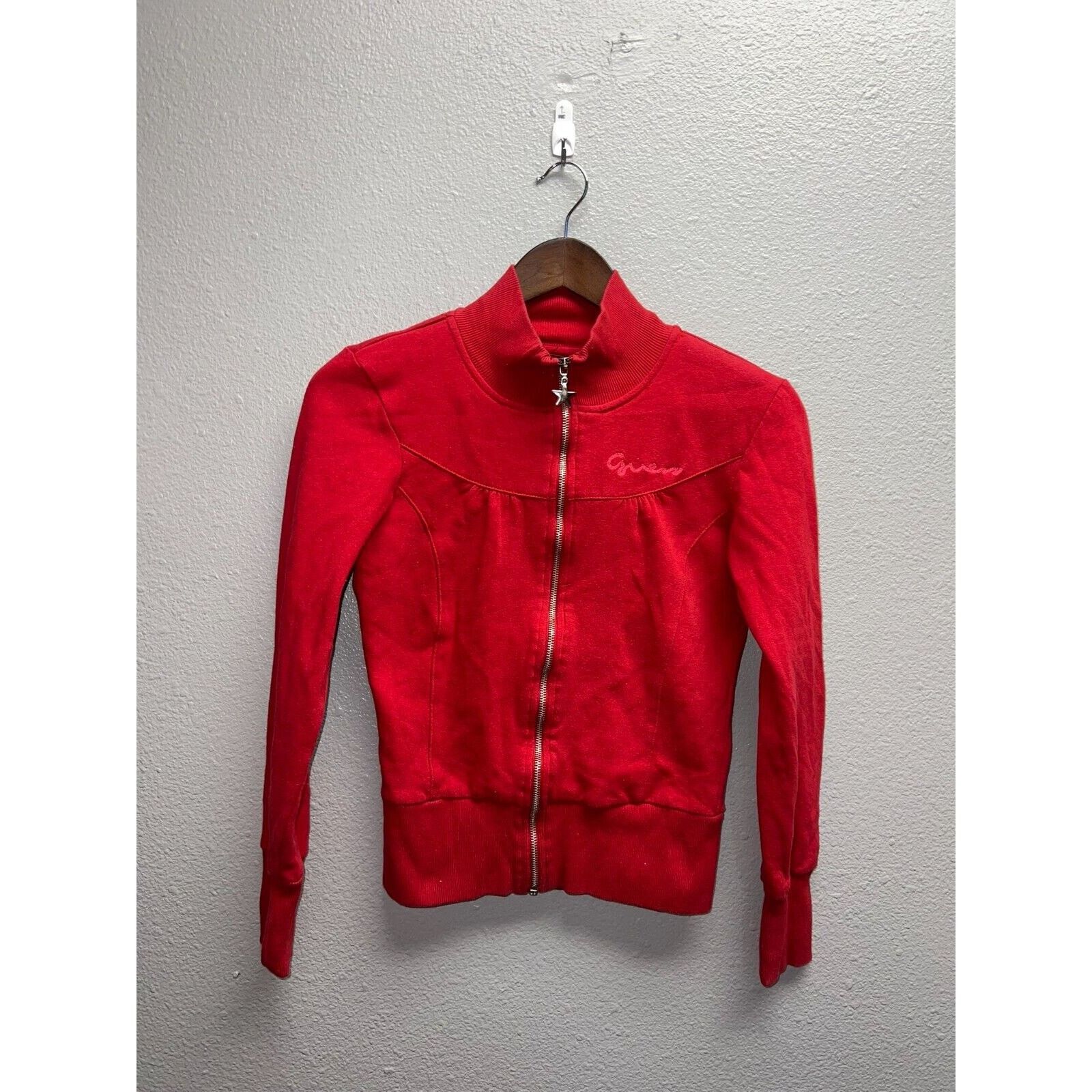 Guess Vintage Womens Guess Sweatshirt Full Zip Jacket Medium 90s Size M / US 6-8 / IT 42-44 - 1 Thumbnail