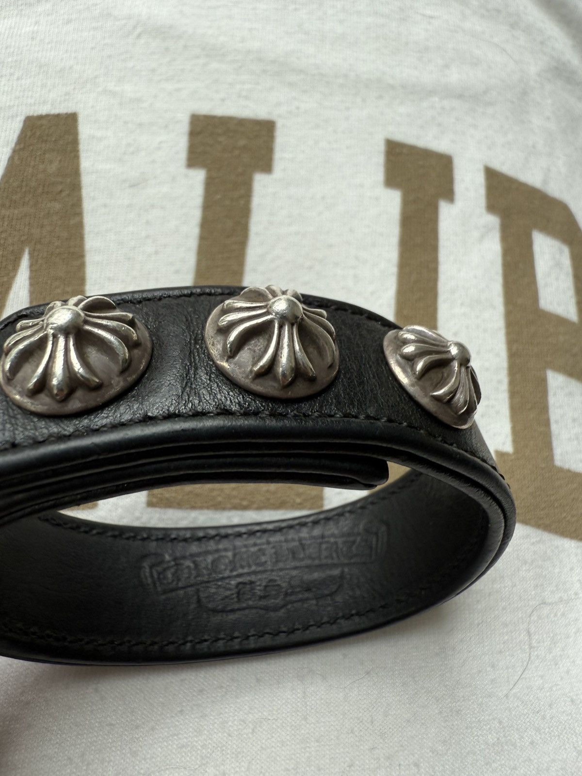 Chrome Hearts Chrome hearts leather snap braclet Size ONE SIZE - 3 Thumbnail