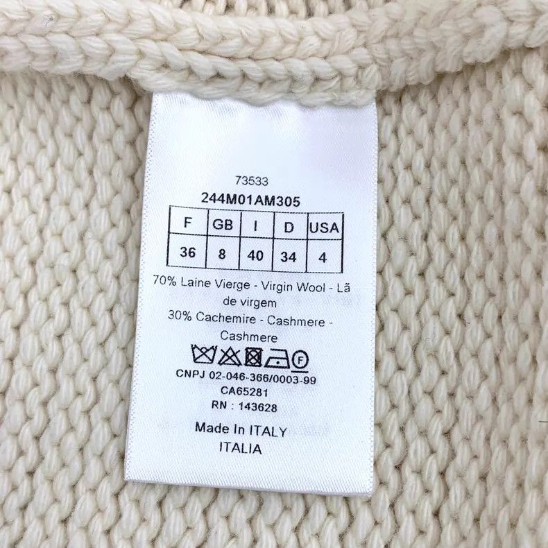 Dior Dior Beige wool ox horn button knitted cardigan coat Size XS / US 0-2 / IT 36-38 - 7 Thumbnail