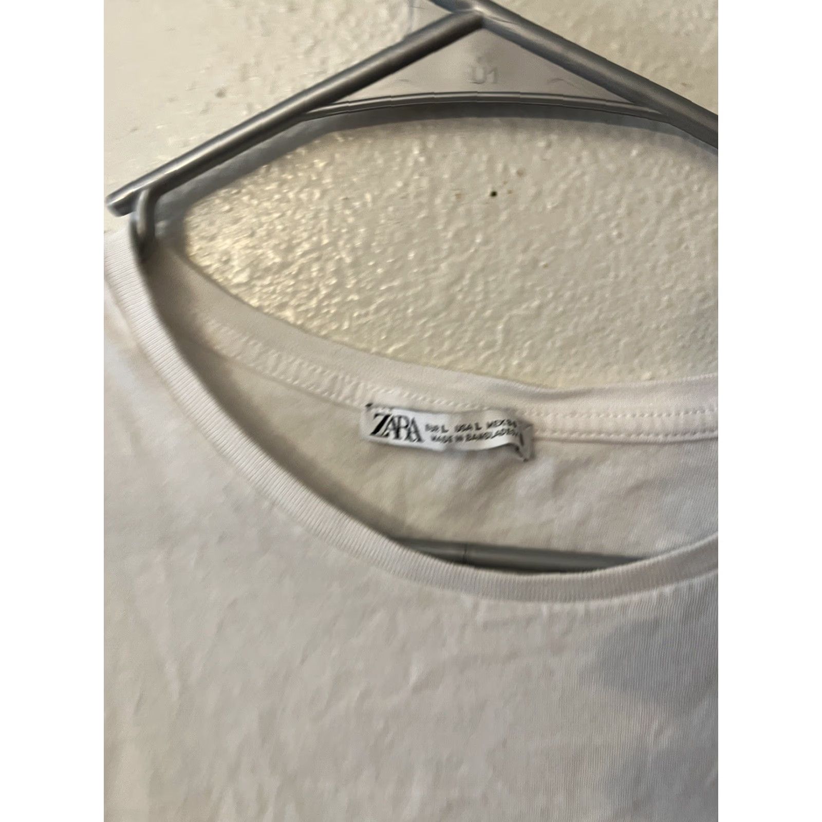 Zara Zara Knit Tee T-Shirt White Size L Short Sleeve Crew Neck Pullover Women Casual Knit Tee Shirt (L) Womens Size L / US 10 / IT 46 - 2 Thumbnail