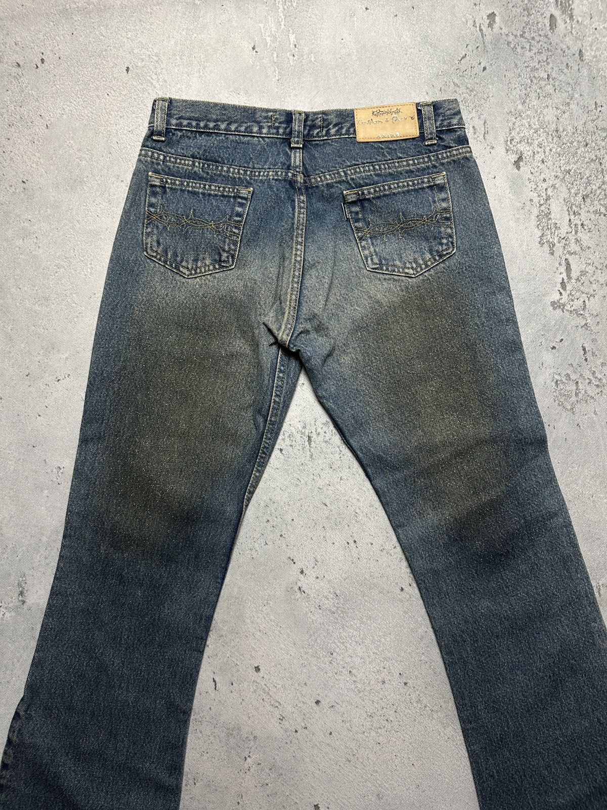 If Six Was Nine Casta & Puro Flared Denim Jeans Avant Garde Sz 28 Made In Ar Size 28" / US 6 / IT 42 - 12 Thumbnail