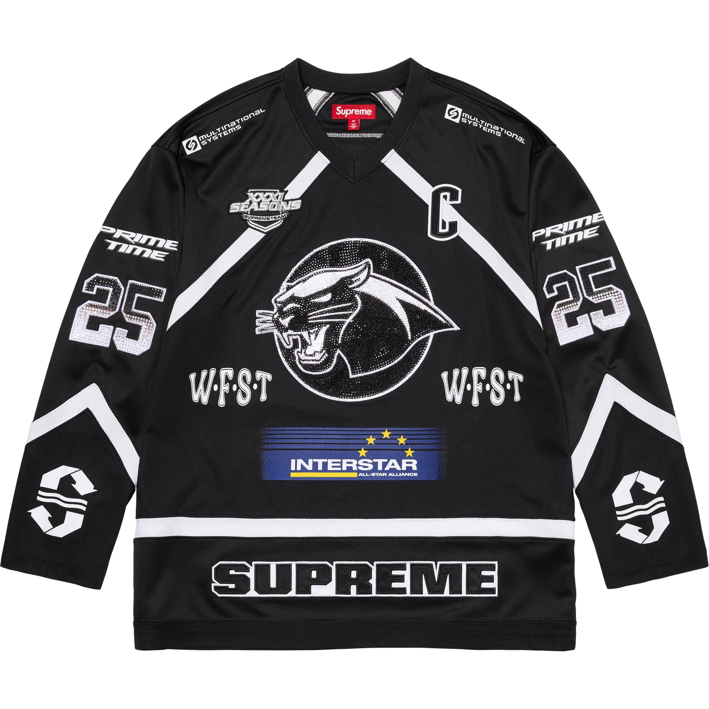 Suprme Rhinestone Hockey Jersey
