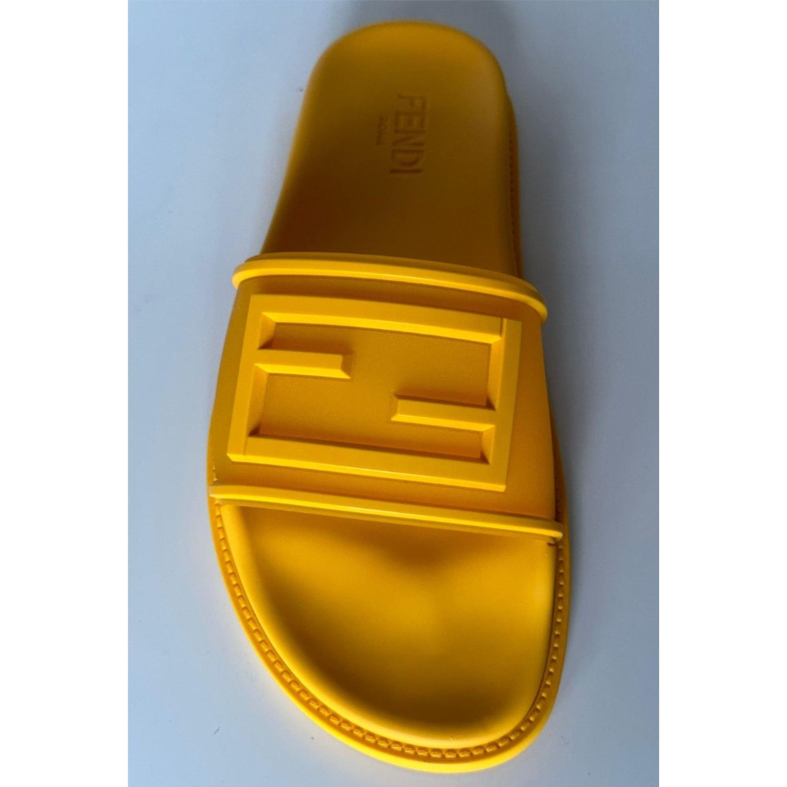 Fendi Fendi Men's FF Rubber Sandals Yellow 11 US/10 UK 7X1522 Size US 10 / EU 43 - 11 Thumbnail