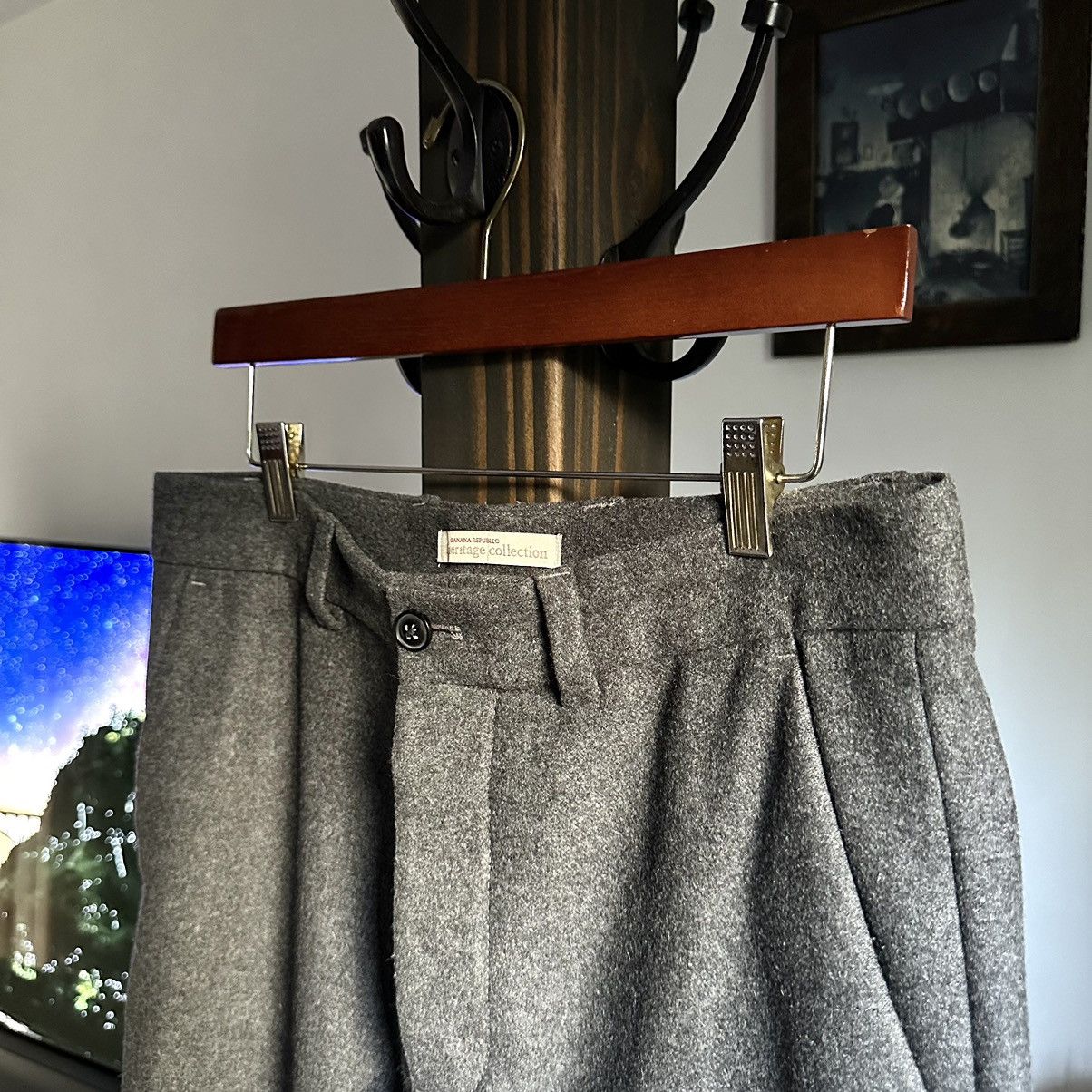Banana Republic 🌿Banana Republic Heritage Front Pocket Wool Trousers🌿 Size US 30 / EU 46 - 3 Thumbnail