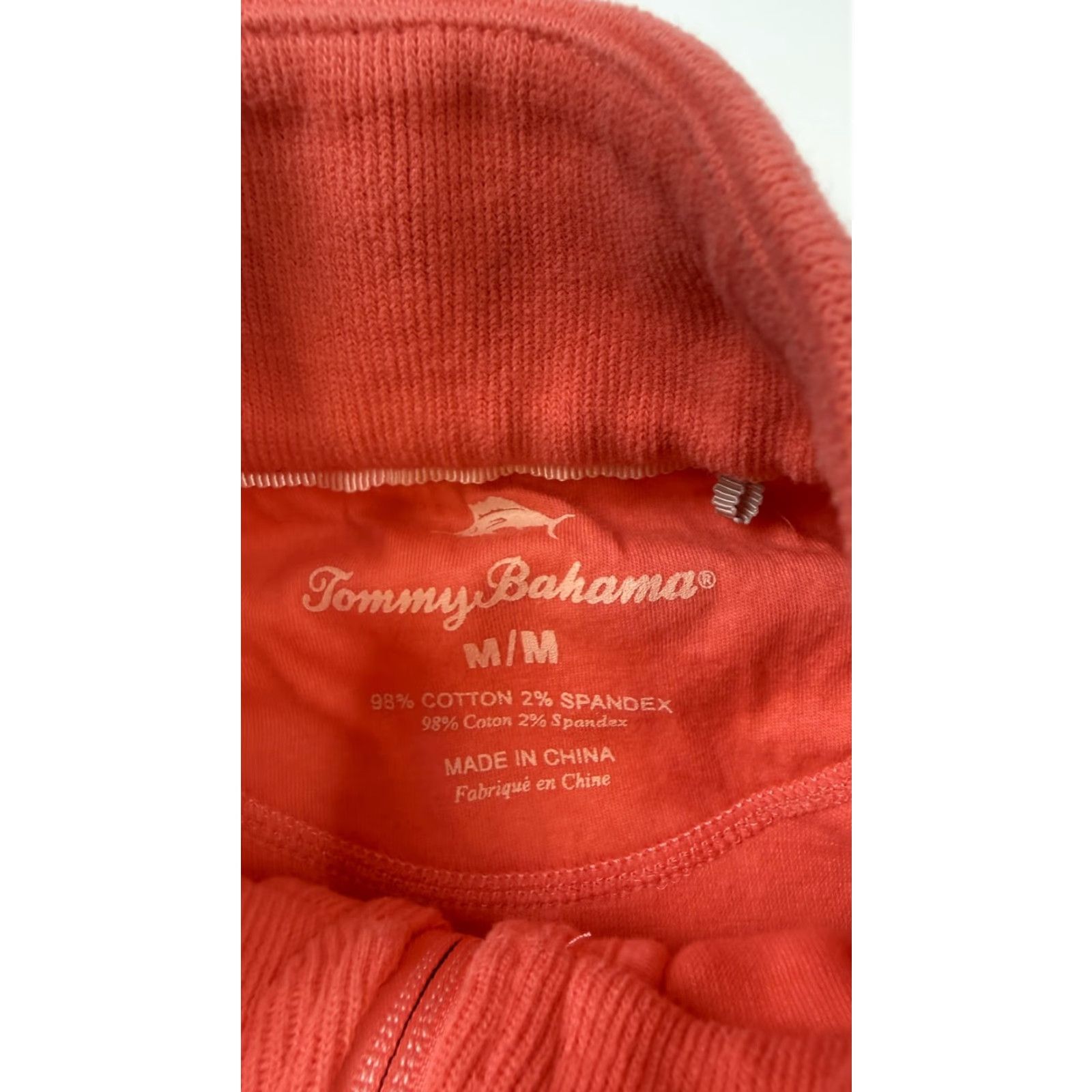 Tommy Bahama Tommy Bahama Sweater Mens Medium Coral Full Zip Jacket Cotton Blend Casual Size US M / EU 48-50 / 2 - 3 Thumbnail