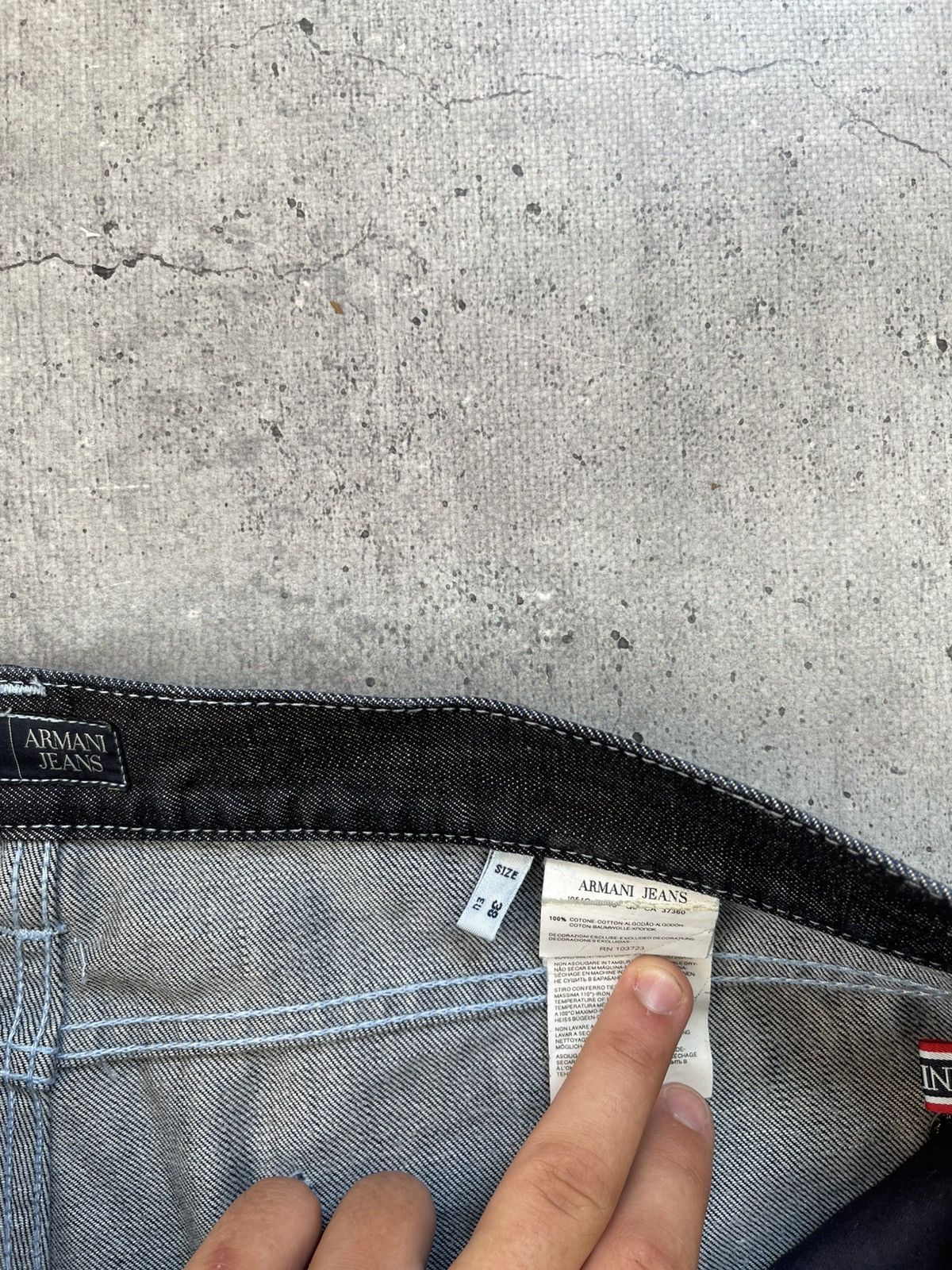 Armani 🇮🇹Armani Jeans y2k vintage distressed straight jeans Italy Size US 38 / EU 54 - 9 Thumbnail
