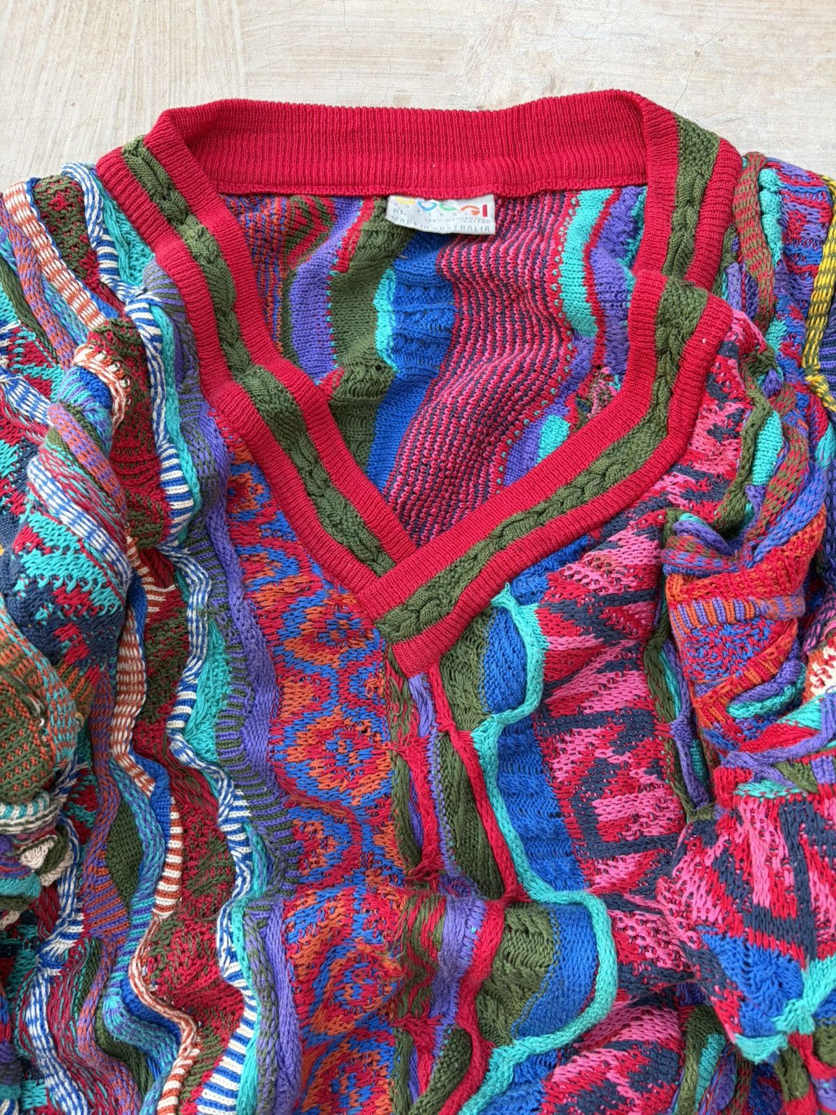 Coogi Vintage 90s Coogi 3D Knit Sweater Size US XL / EU 56 / 4 - 2 Thumbnail