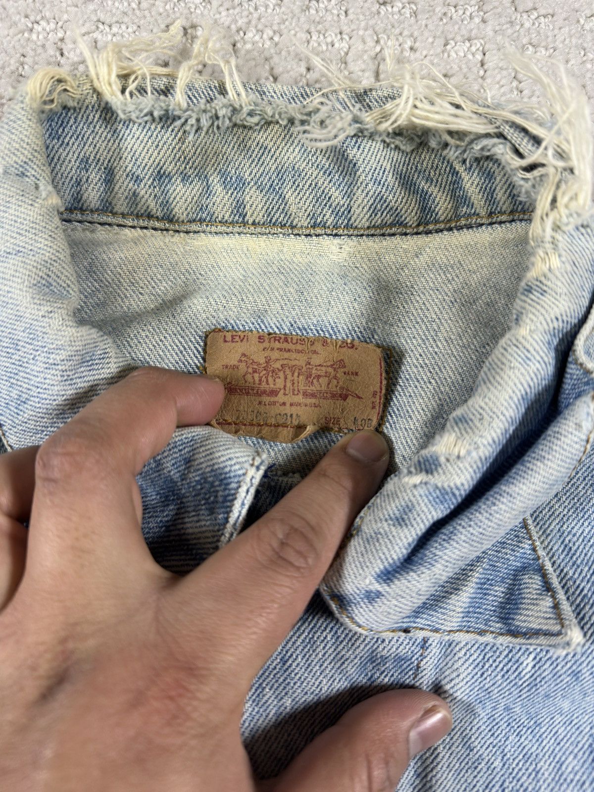 Levi's Vintage Clothing Vintage 1960’s Big E Levi’s Strauss & Co Denim Jacket Size US XXS / EU 40 - 5 Thumbnail