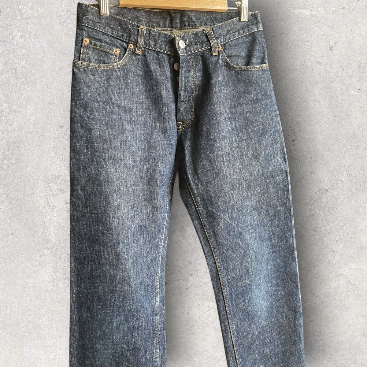 Helmut Lang Archive 1998 Raw Denim Un hem Size US 30 / EU 46 - 3 Thumbnail