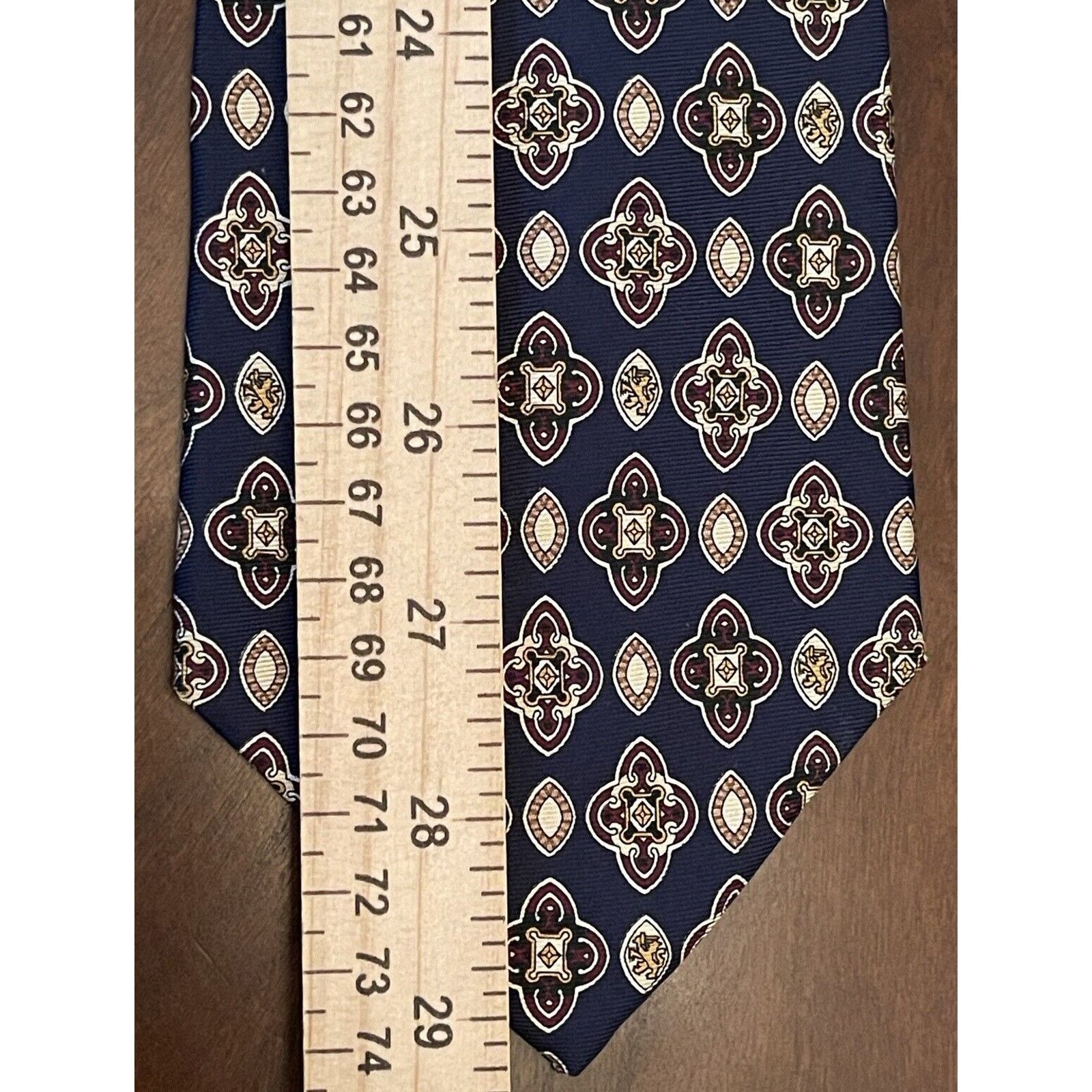 Tommy Hilfiger Tommy Hilfiger Blue Burgundy 100% Italian Silk Made In Usa Size ONE SIZE - 5 Thumbnail