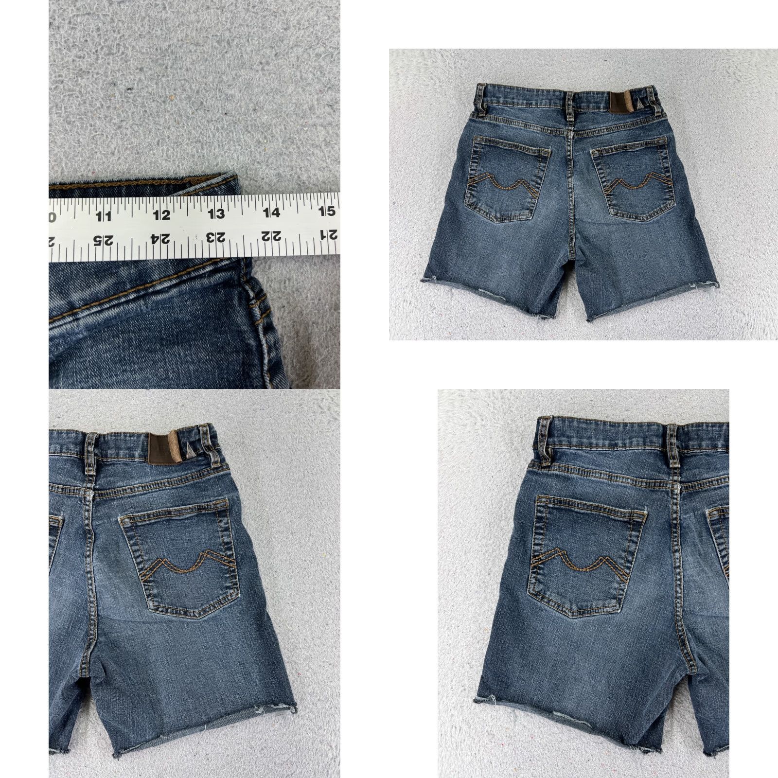 Vintage Urban Star Shorts Women's Denim Blue Dark Wash 30 28x6 Cotton Blend Mid Rise Cut-Off 5-Pocket Stretch Casual Everyday Womens 90s? Size 30" / US 8 / IT 44 - 9 Thumbnail