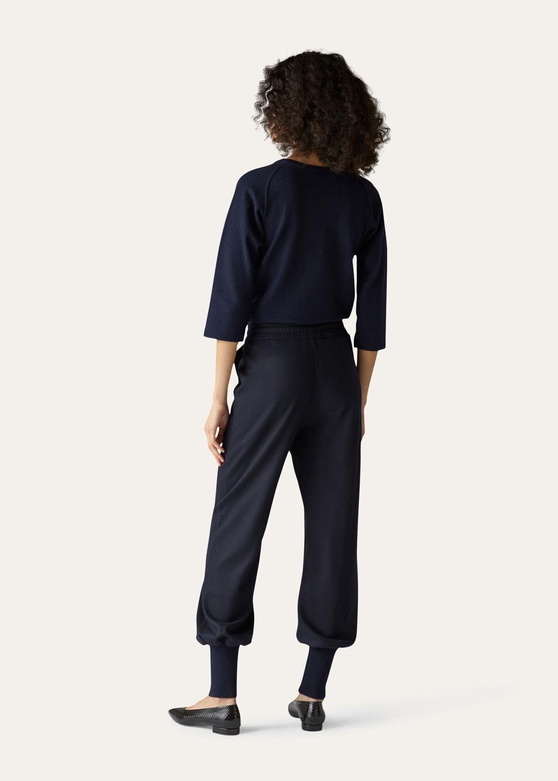 Loro Piana o1srvl11e0824 Jersey Darhan Long Sleeve T-Shirt in Navy Blue Size L / US 10 / IT 46 - 3 Thumbnail