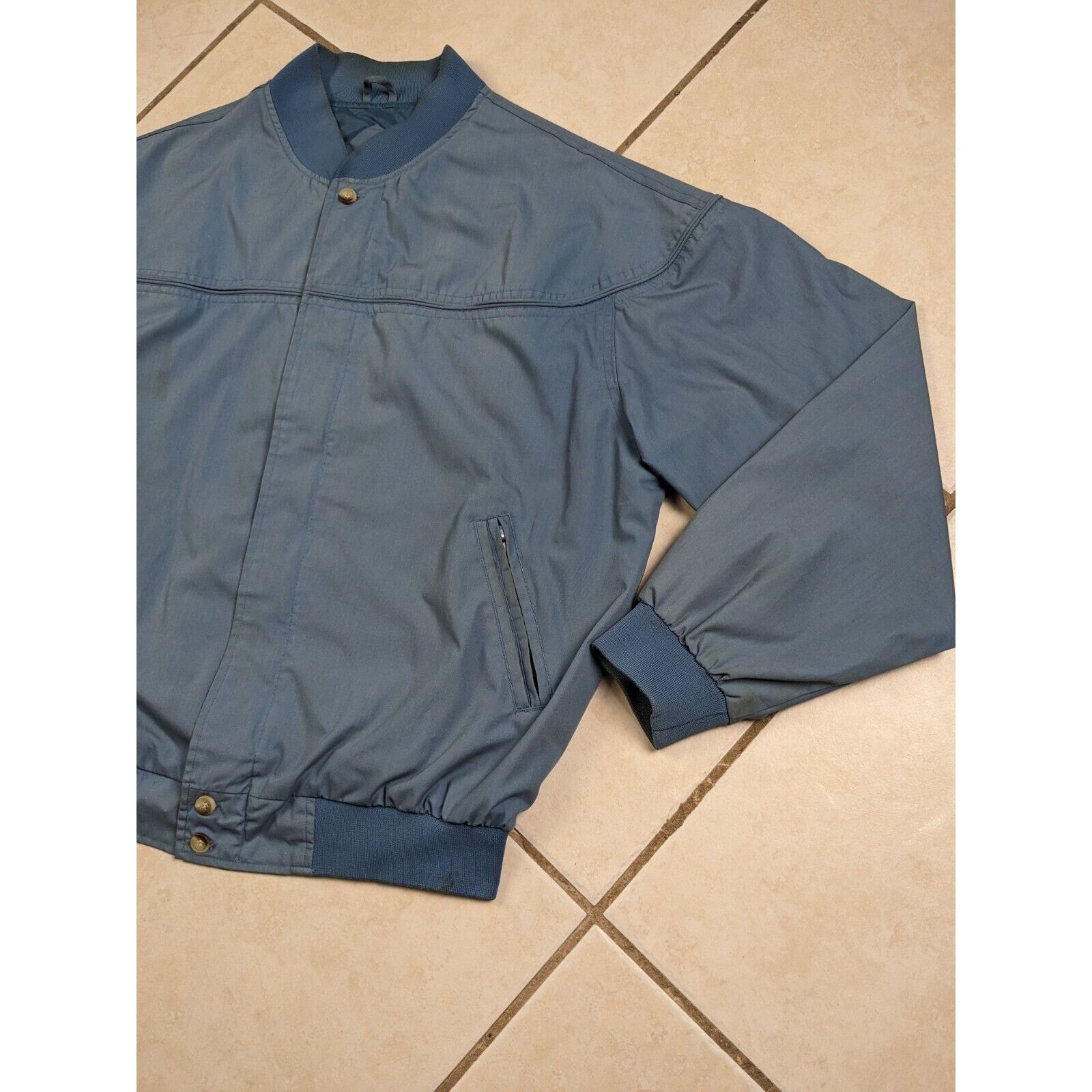 Other Vtg Original Windbreaker Mens Jacket L Blue Coat Bomber Size US L / EU 52-54 / 3 - 3 Thumbnail
