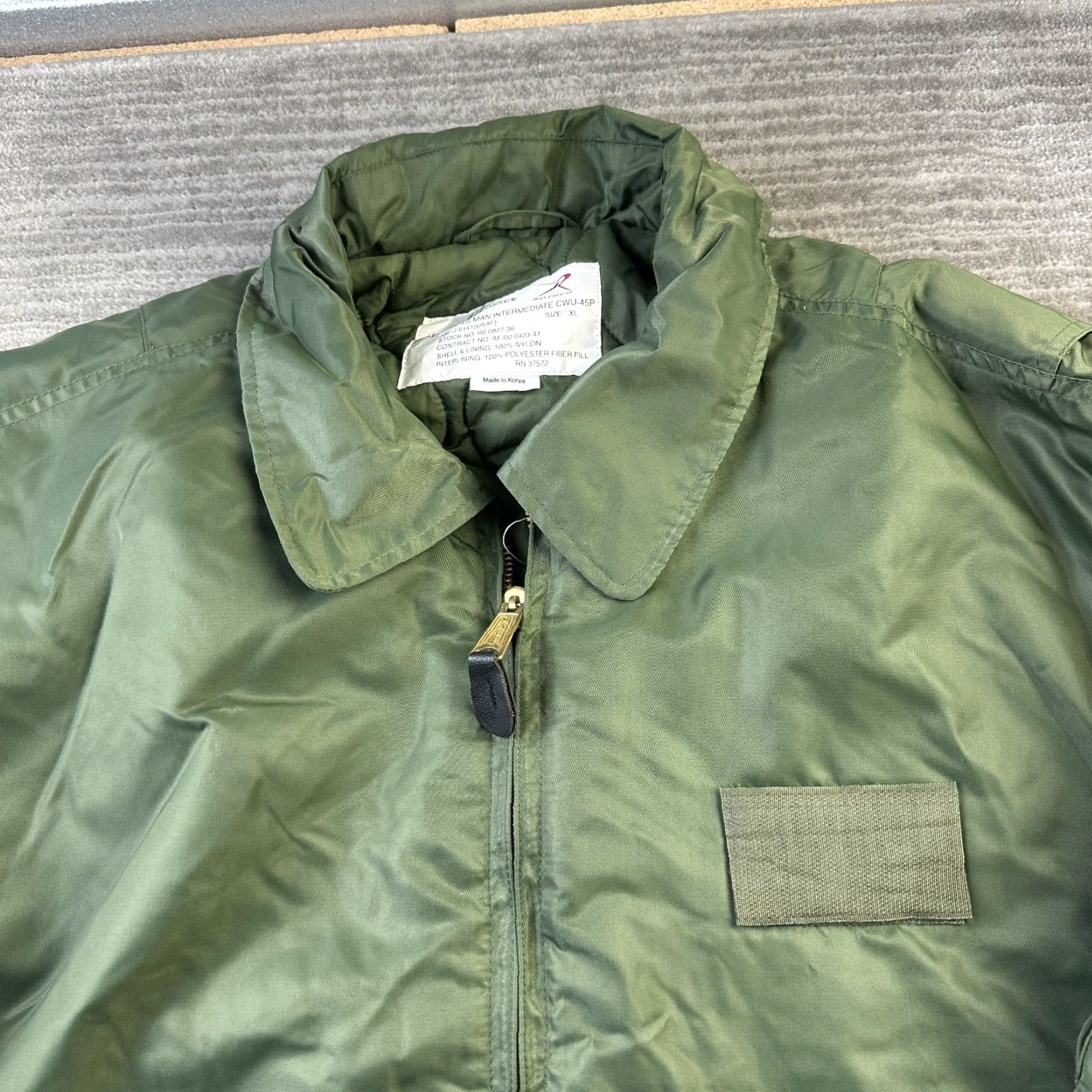 Rothco Rothco CWU-45/P Bomber Jacket Mens XL Green Vintage: No, Military, Outdoor, 90s, Nylon, Zip, Short Length, Regular Fit, Wool? Size US XL / EU 56 / 4 - 3 Thumbnail