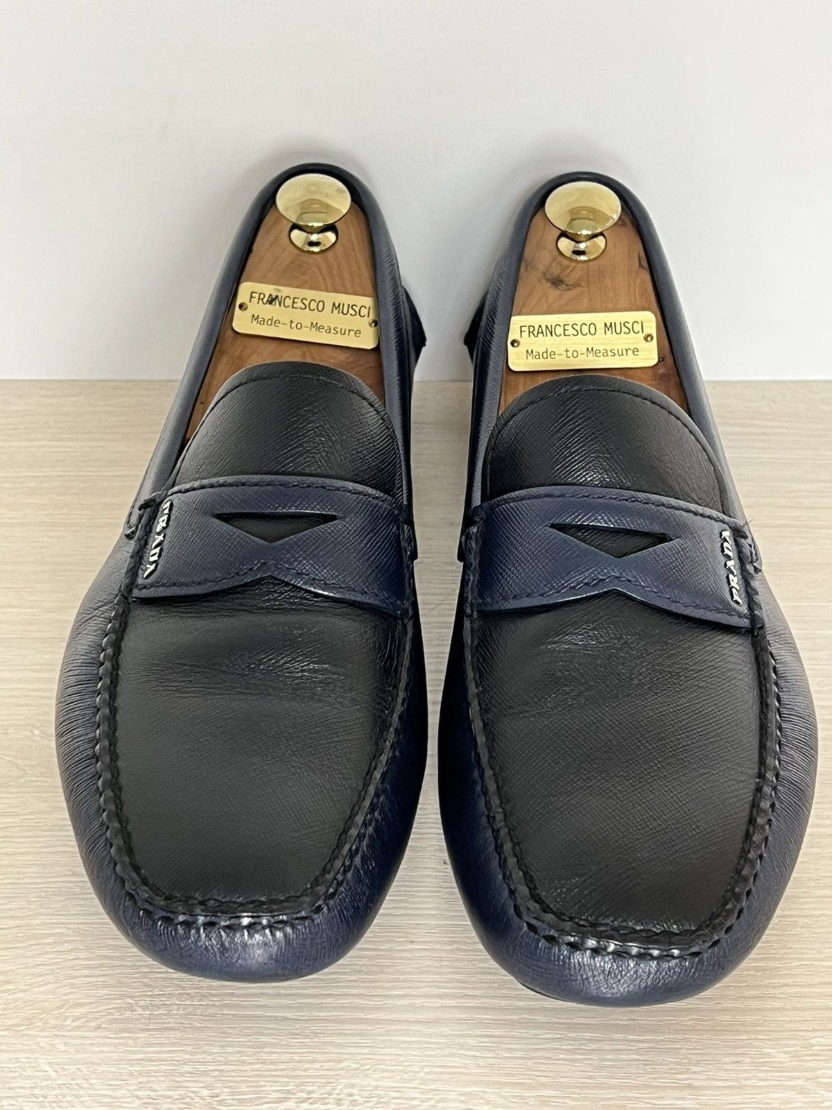 Prada Prada Saffiano Bi-Color Driving Loafers 2DD001 Size US 9.5 / EU 42-43 - 6 Thumbnail