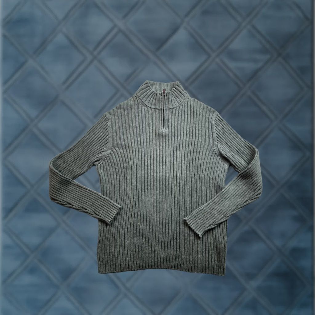 J.Crew VINTAGE J.CREW Sweater Mens XL Green Ribbed Mock Neck Knit Pullover Casual Y2K Size US XL / EU 56 / 4 - 1 Thumbnail