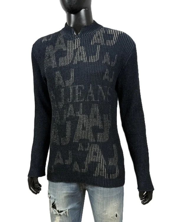 Armani Maglione Armani Jeans Uomo L Lana Cotone Logo Size US L / EU 52-54 / 3 - 4 Thumbnail