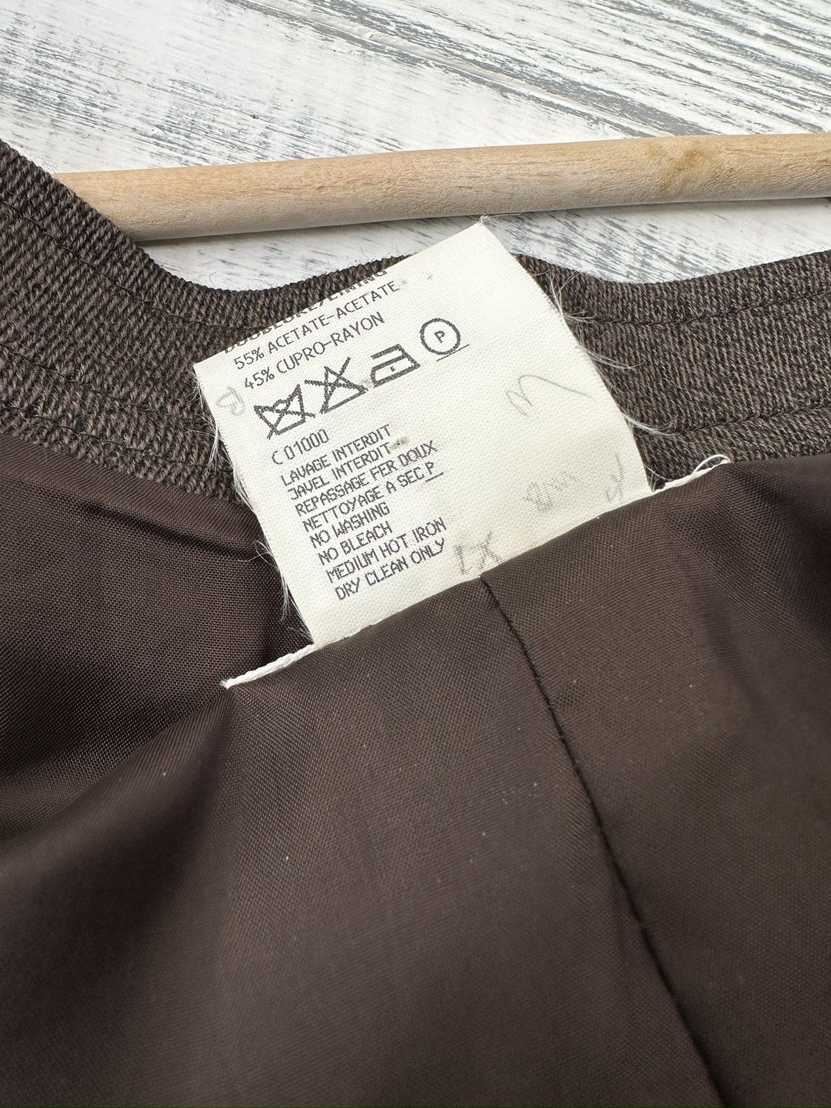 Saint Laurent Paris 80s SAINT LAURENT Rive Gauche by Tom Ford Wool Pencil Skirt Size 27" / US 4 / IT 40 - 14 Thumbnail
