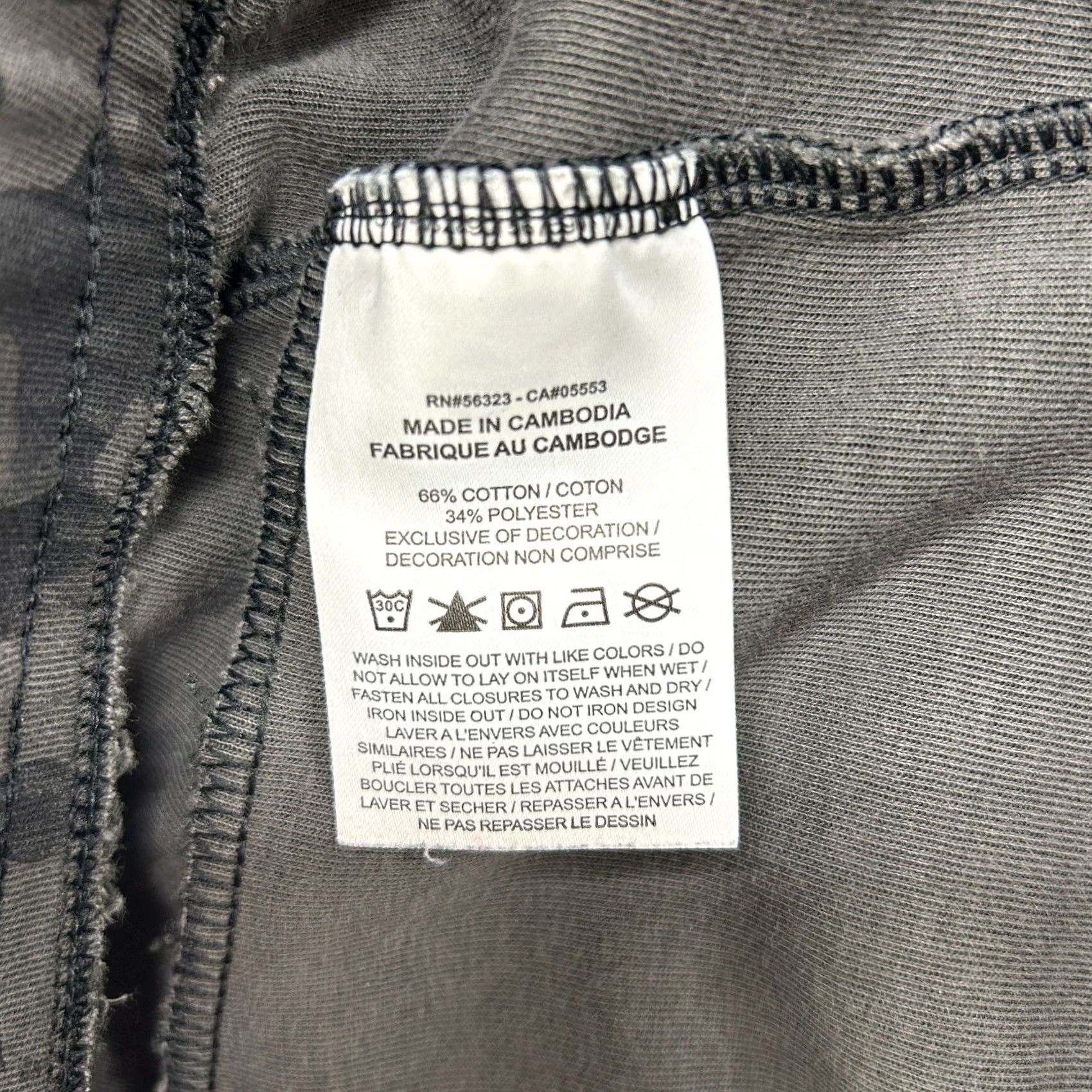 Nike Nike Tech Fleece Pants Mens M Grey Black Camo Jogger Sweat Drawstring Elastic Waist Tapered Inseam 27in Size US 31 - 3 Thumbnail