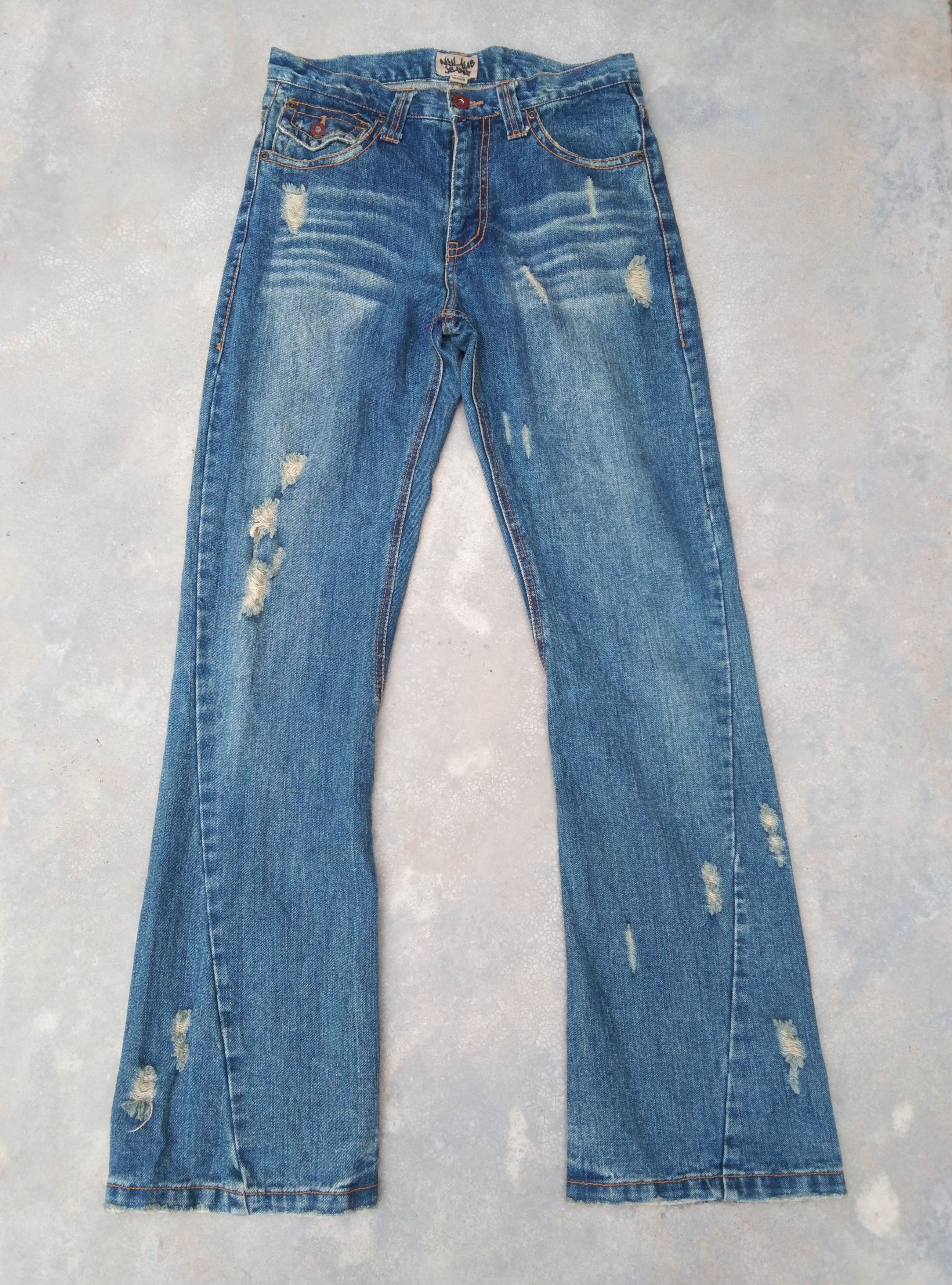 Japanese Brand Vintage Nylaus Jeans Boot Cut 31x34 Size US 31 - 2 Thumbnail