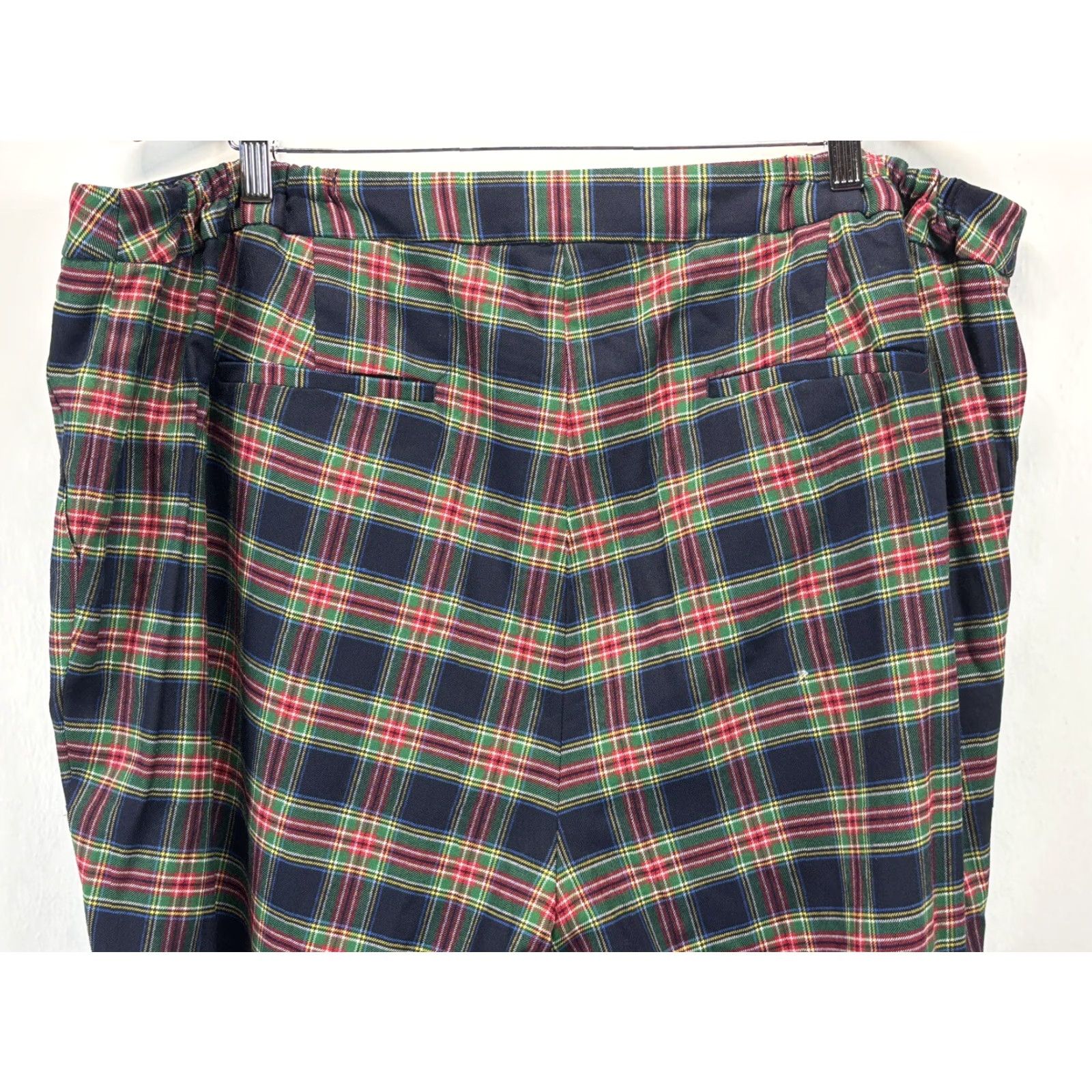 Talbots Talbots Plaid Wool Blend Pants 24W Plus Elastic Sides Tartan Bows Multicolor Womens Size 42" / US 20 - 4 Thumbnail