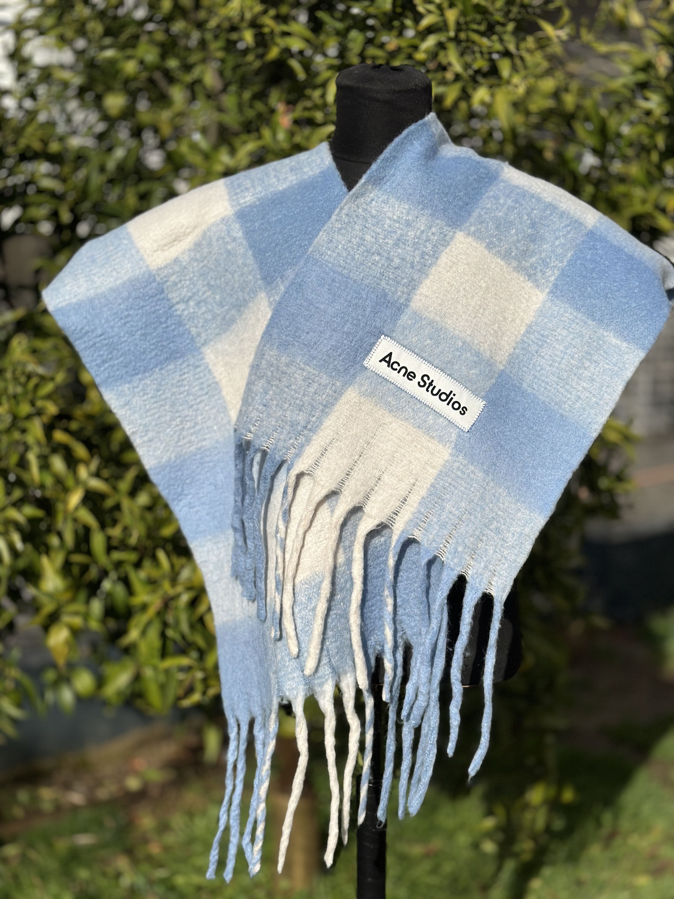 Acne Studios Acne Studios Multicolor Checked Wool Mohair Scarf Unisex Size ONE SIZE - 5 Thumbnail