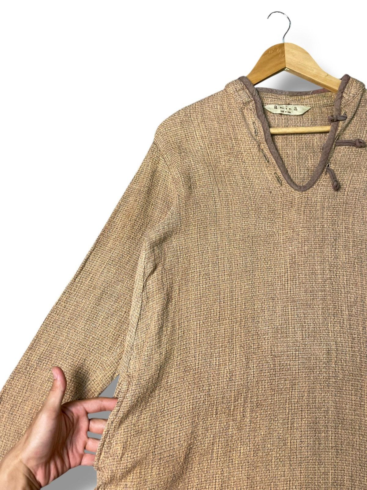 Japanese Brand × Vintage Vintage Amina Linen Blouse (49) Size XS / US 0-2 / IT 36-38 - 5 Thumbnail
