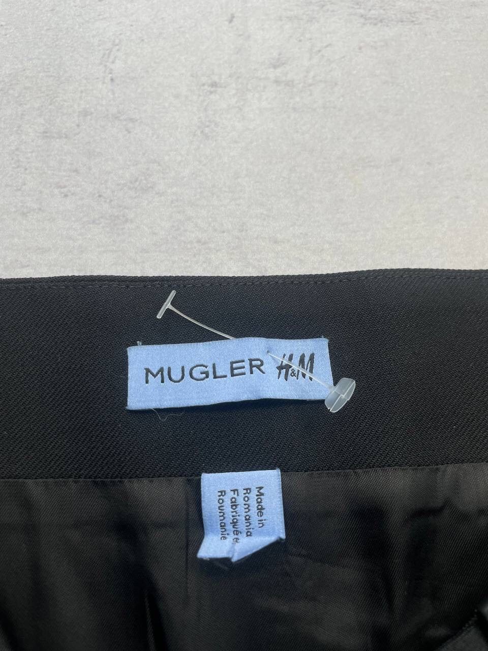 H&M × Japanese Brand × Mugler Mugler H&M Wool Mini Skirt Y2K Size 32" / US 10 / IT 46 - 7 Thumbnail