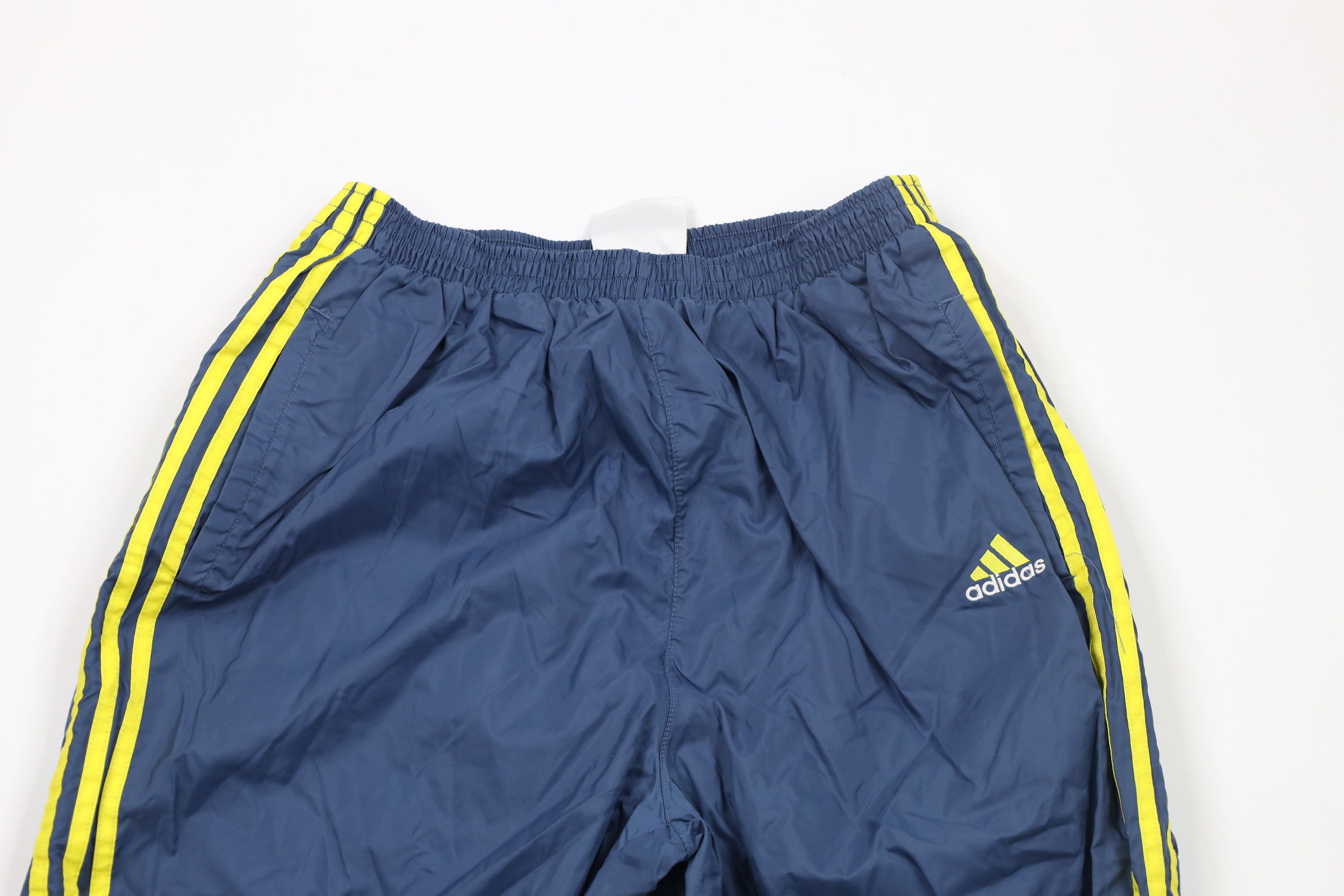 Adidas × Vintage Vintage 90s Adidas Spell Out Lined Tearaway Pants Blue Size US 34 / EU 50 - 2 Thumbnail