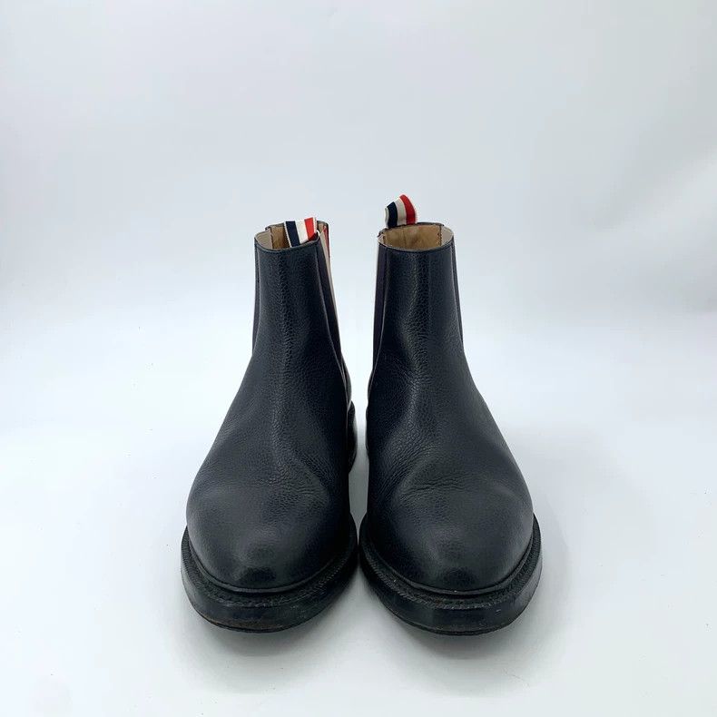 Thom Browne Thom Browne Black striped round head leather boots. Martin Size US 9 / EU 42 - 3 Thumbnail