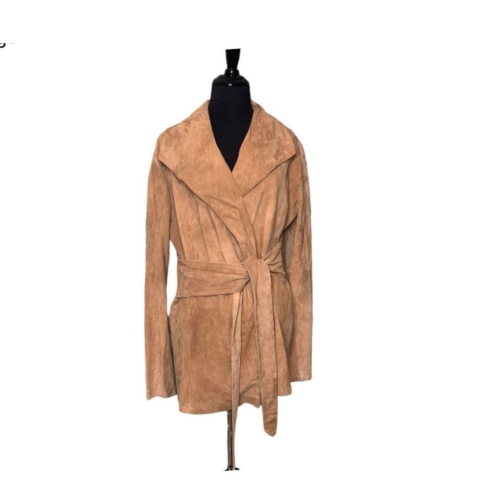 GOOSECRAFT Goosecraft beige tan leather suede belted coat size M Size M / US 6-8 / IT 42-44 - 1 Thumbnail