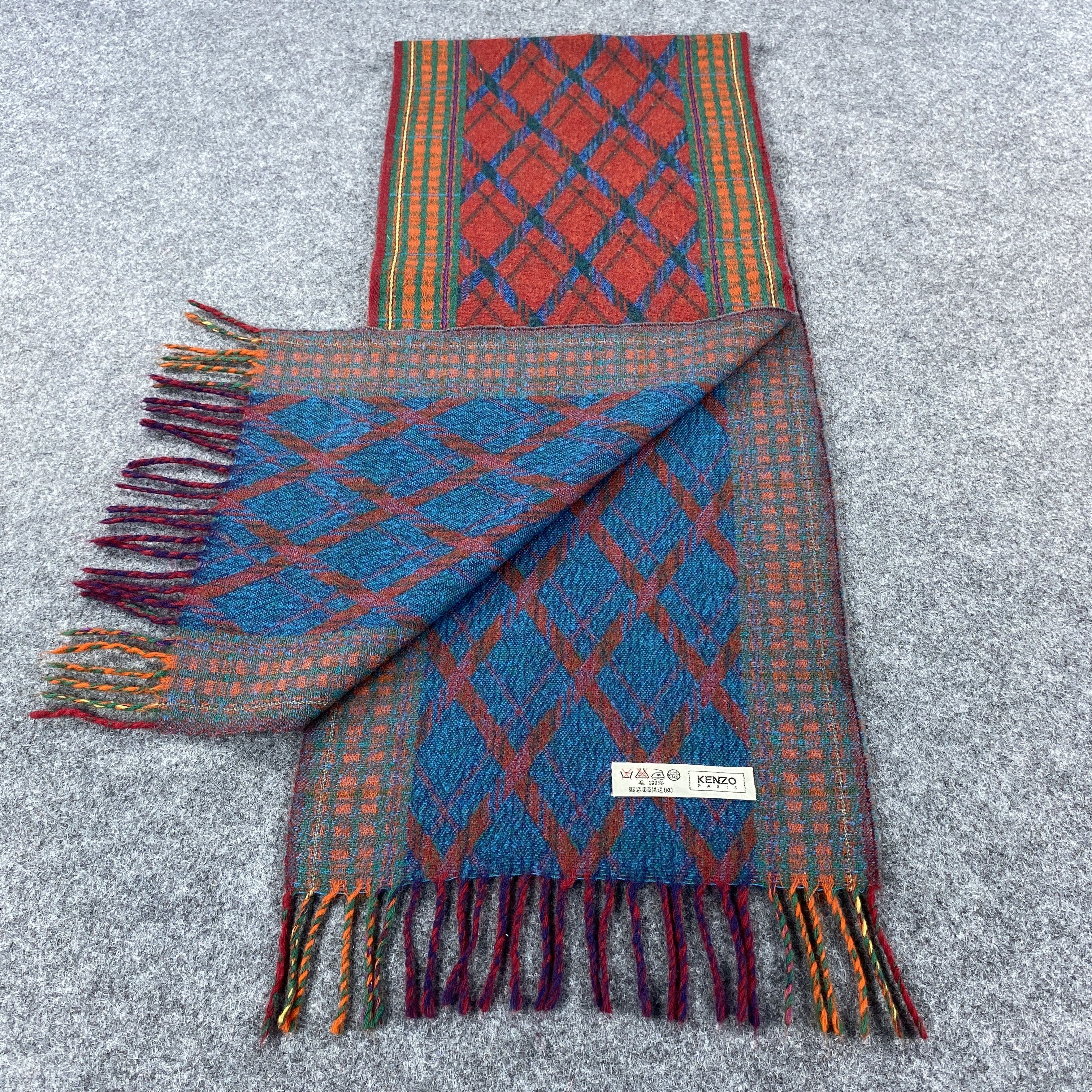 Designer × Kenzo × Vintage GF10443 Kenzo Scarf Neck Wear Muffler Nova Check Size ONE SIZE - 7 Thumbnail