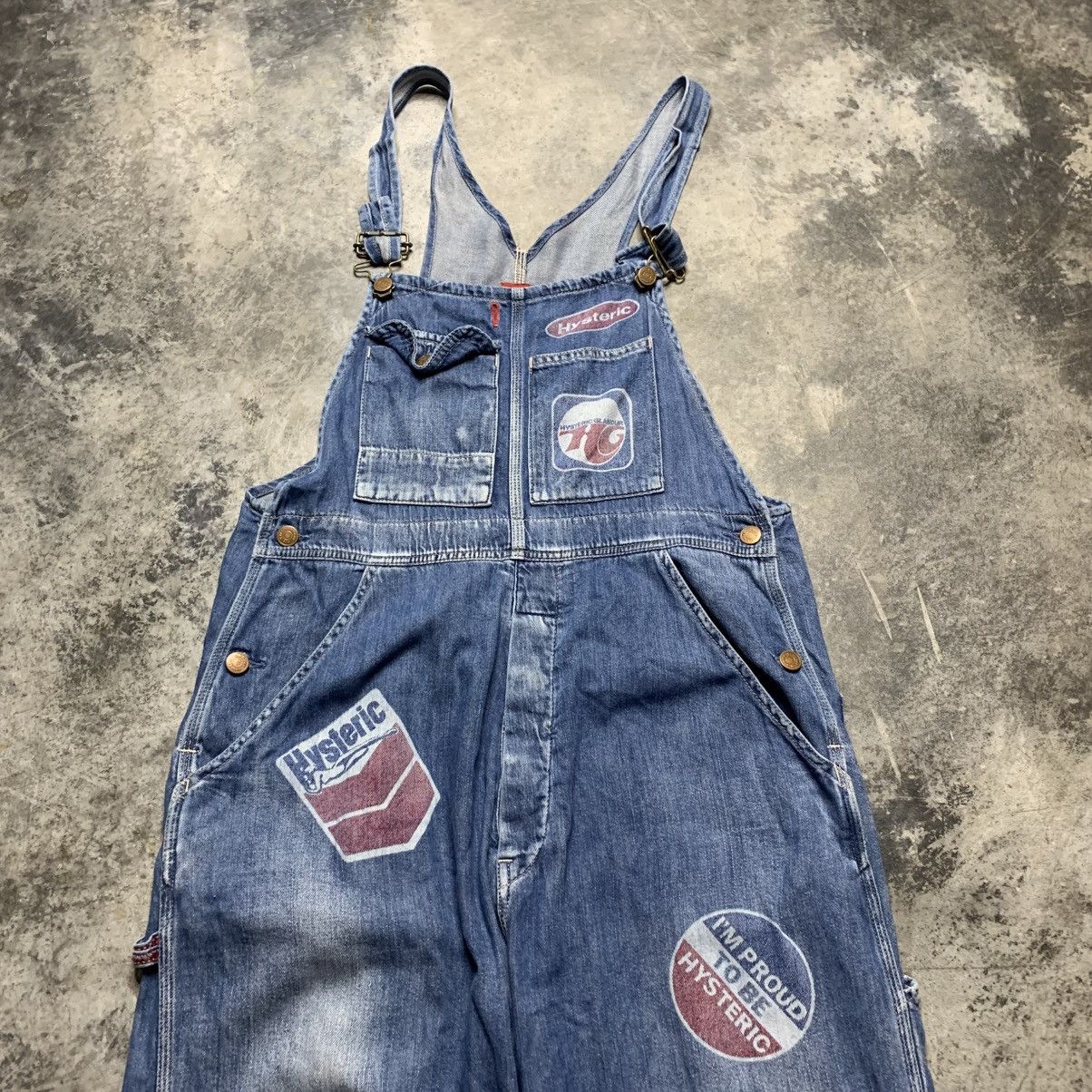 Hysteric Glamour × Japanese Brand Vintage Hysteric Glamour Overalls Multi Printed Logo Denim Size US 33 - 3 Thumbnail