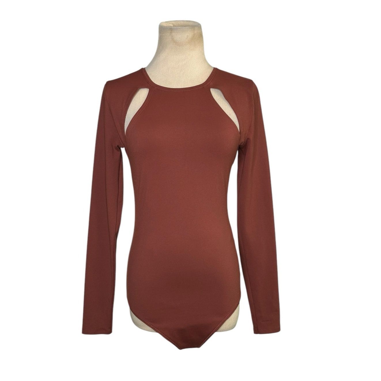 Abercrombie & Fitch Abercrombie & Fitch Brown Cutout Bodysuit size Small Size S / US 4 / IT 40 - 1 Thumbnail