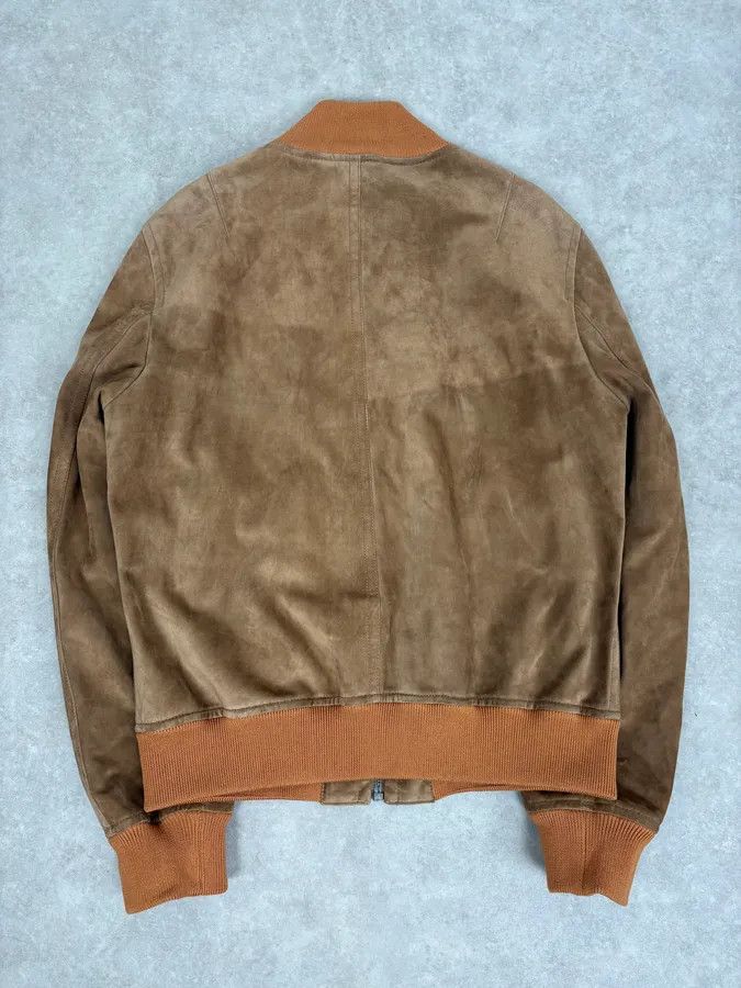 Gucci 2000s Gucci Brown Suede Leather Bomber Jacket Size US L / EU 52-54 / 3 - 6 Thumbnail