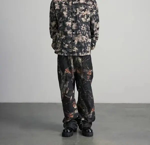 VIBE Vintage leaf camouflage logging studded trousers Size US 32 / EU 48 - 2 Thumbnail