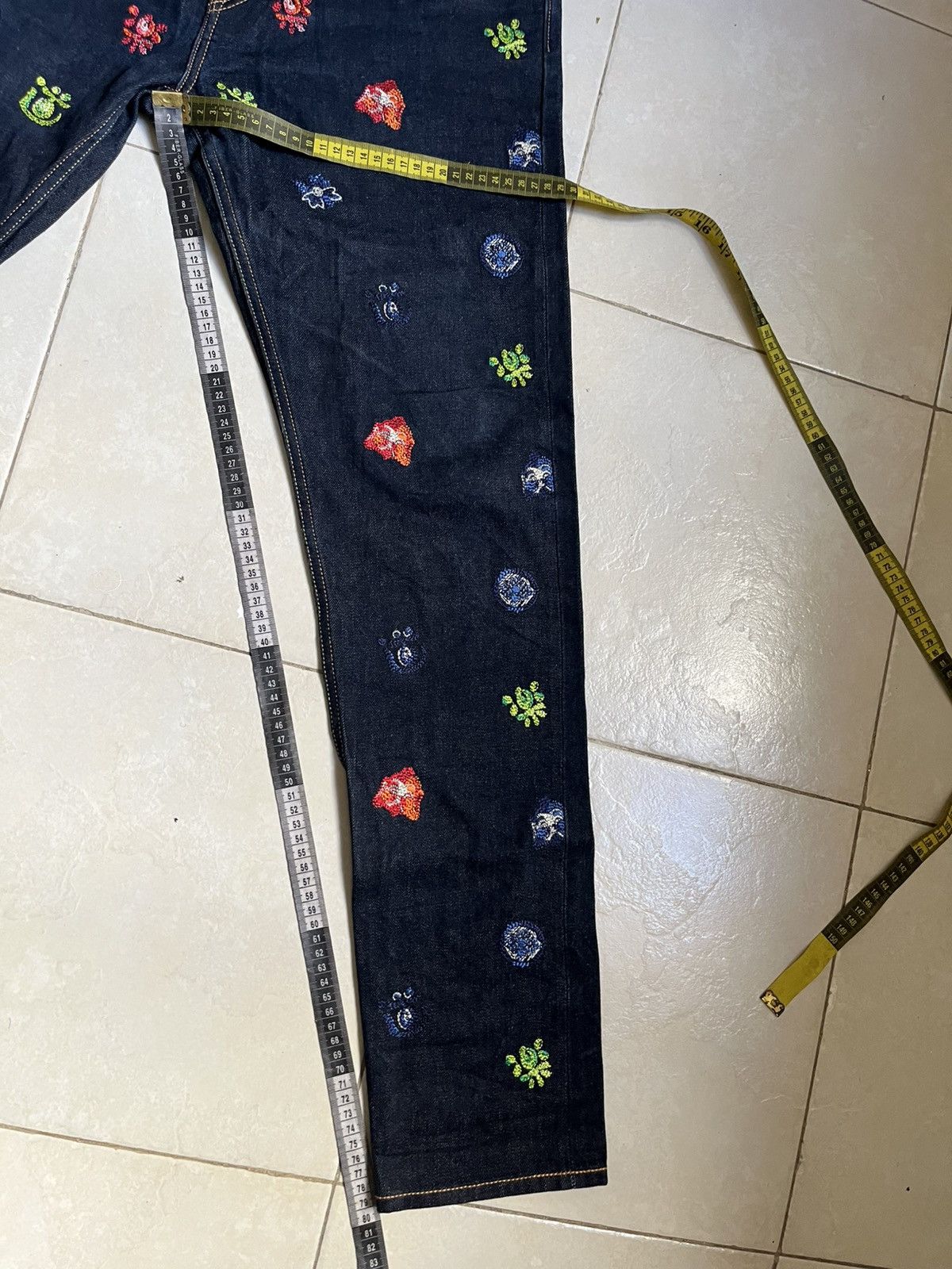 Evisu Evisu diacock selvedge embroided denim Size US 33 - 10 Thumbnail