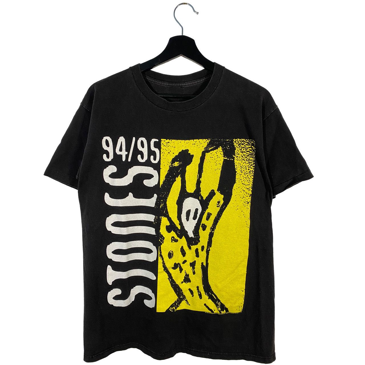 image of Vintage Brockum 1994/95 The Rolling Stones Tour Tee in Black Yellow, Men's (Size Medium)