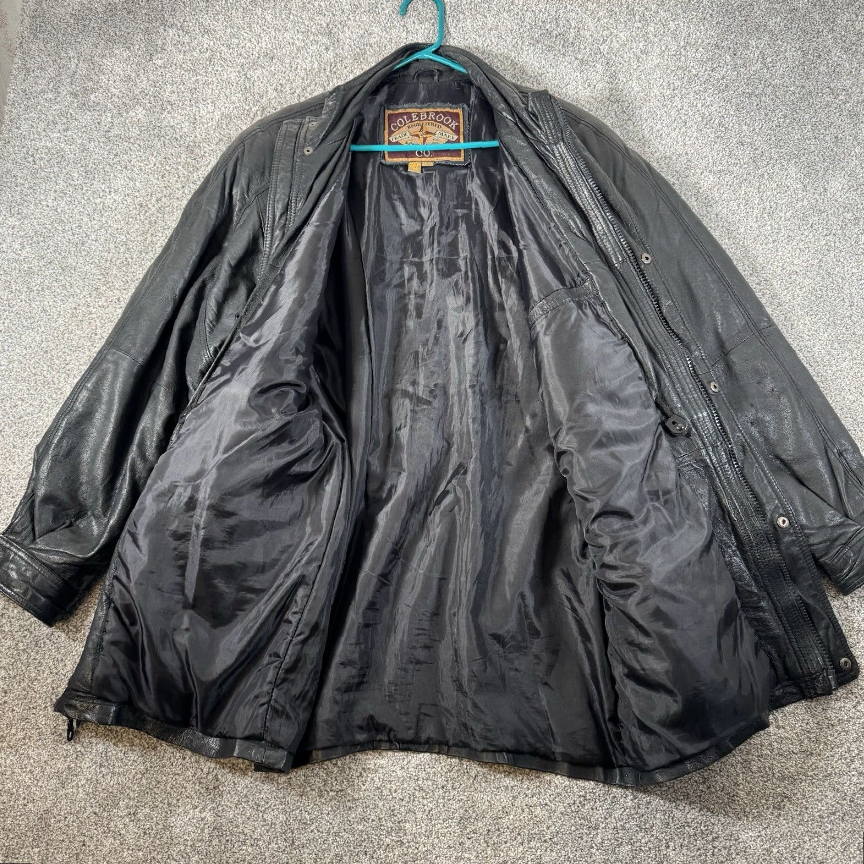 Vintage VINTAGE Colebrook Leather Field Barn Coat M Men Black 90s Y2K Overcoat Streetwear Size US M / EU 48-50 / 2 - 2 Thumbnail