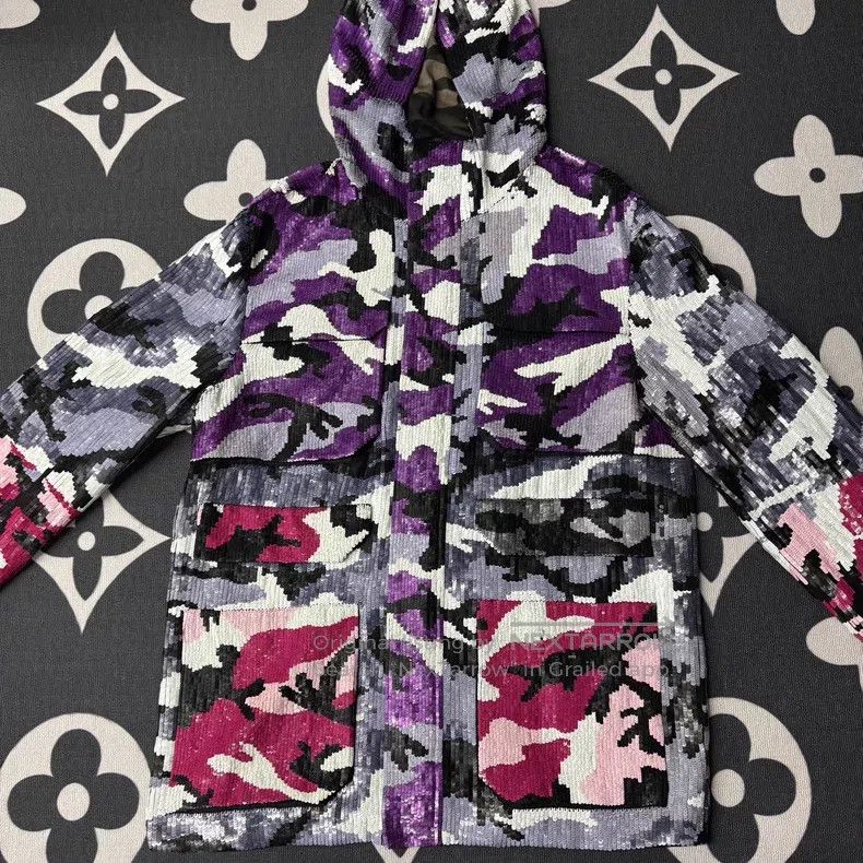 Valentino Valentino Camouflage sequin zip jacket Size US L / EU 52-54 / 3 - 1 Thumbnail