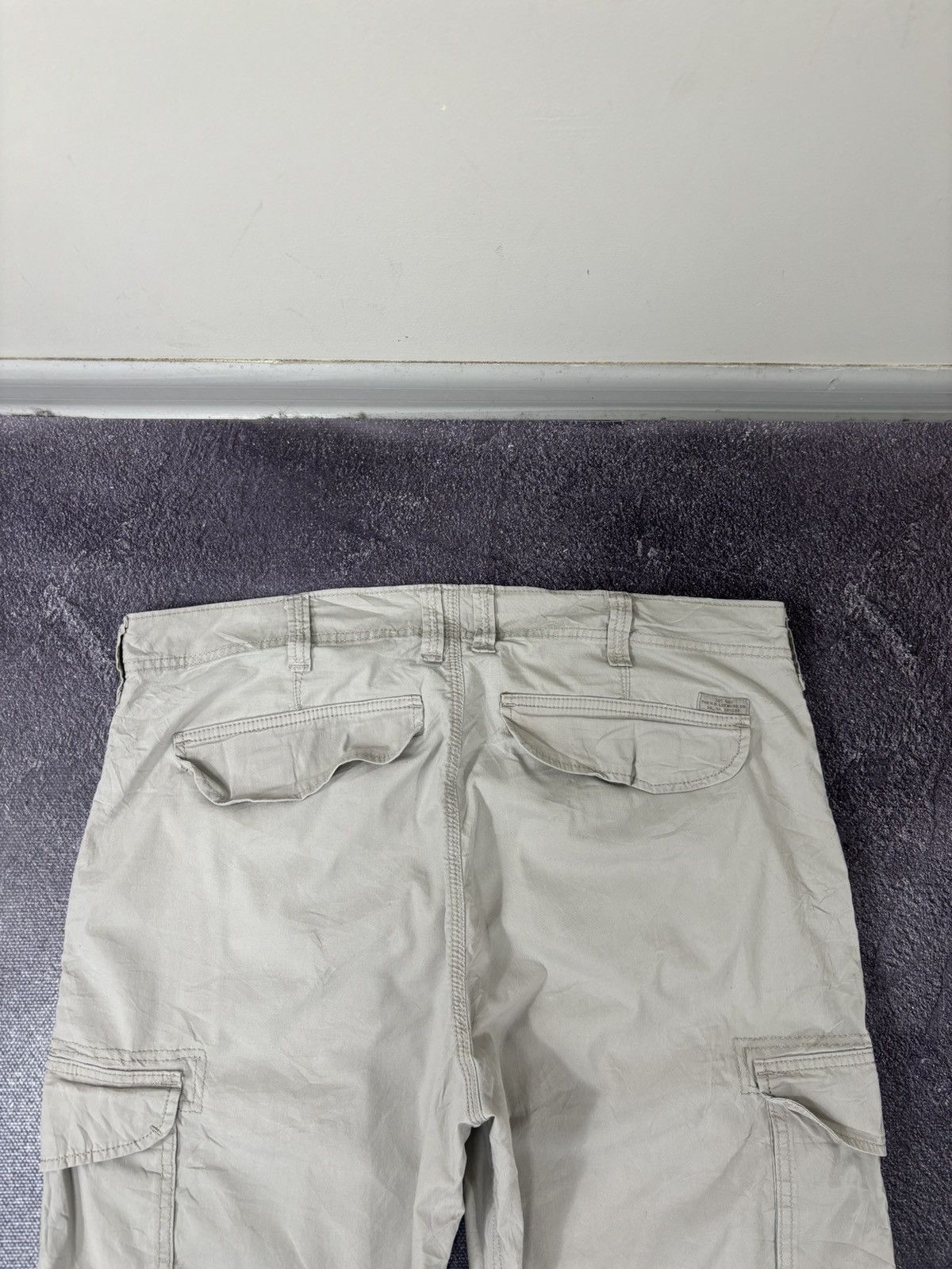 Lee Vintage Lee Y2K Beige American Hype Baggy Cargo Shorts Size US 38 / EU 54 - 17 Thumbnail