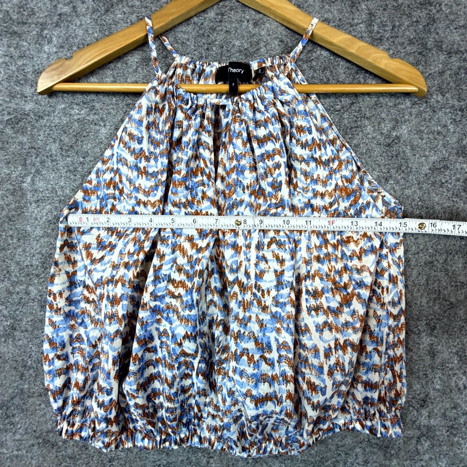 Theory Theory Gathered Camisole Womens XS Chevron Halter Boho Size XS / US 0-2 / IT 36-38 - 5 Thumbnail