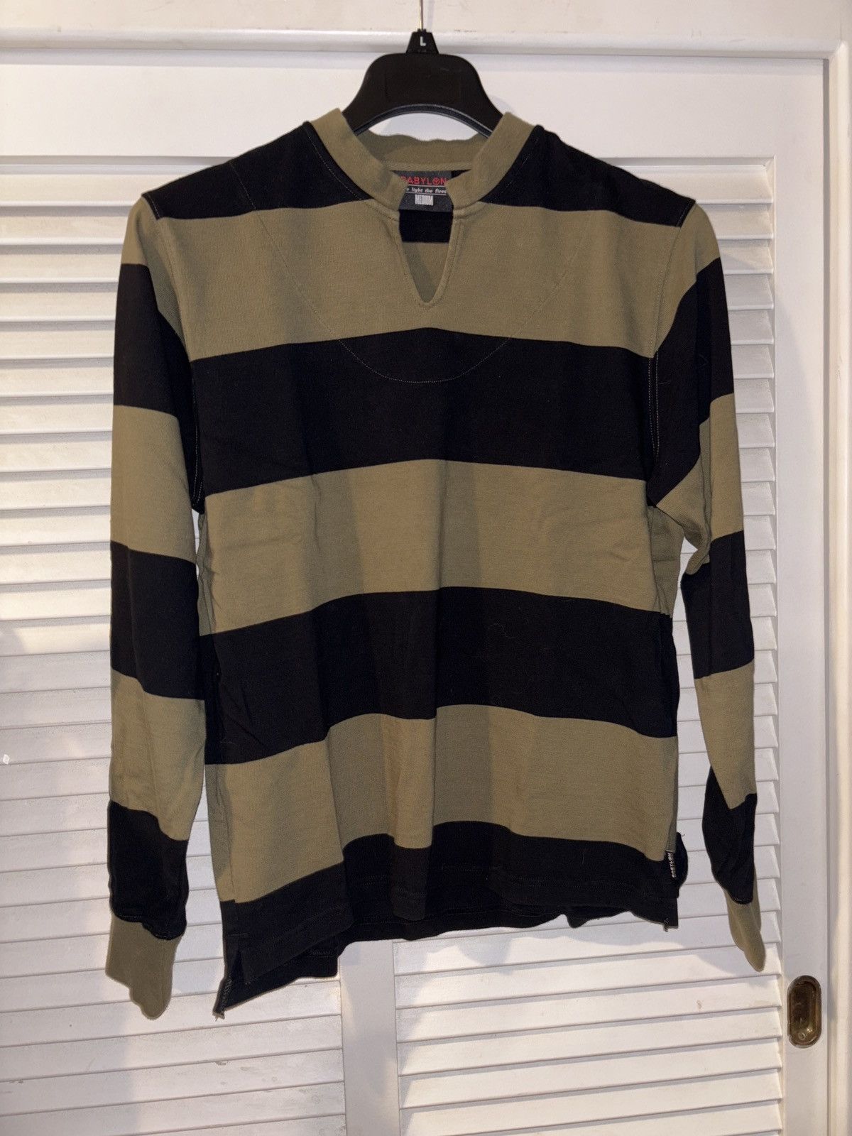 Babylon Babylon black olive stripped sweater size medium Size US M / EU 48-50 / 2 - 2 Thumbnail